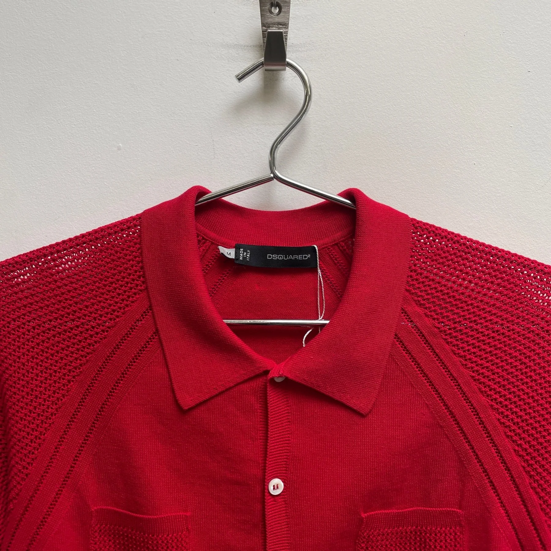 00s Dsquared2 Knit Mesh Sleeve Cardigan - Image 3