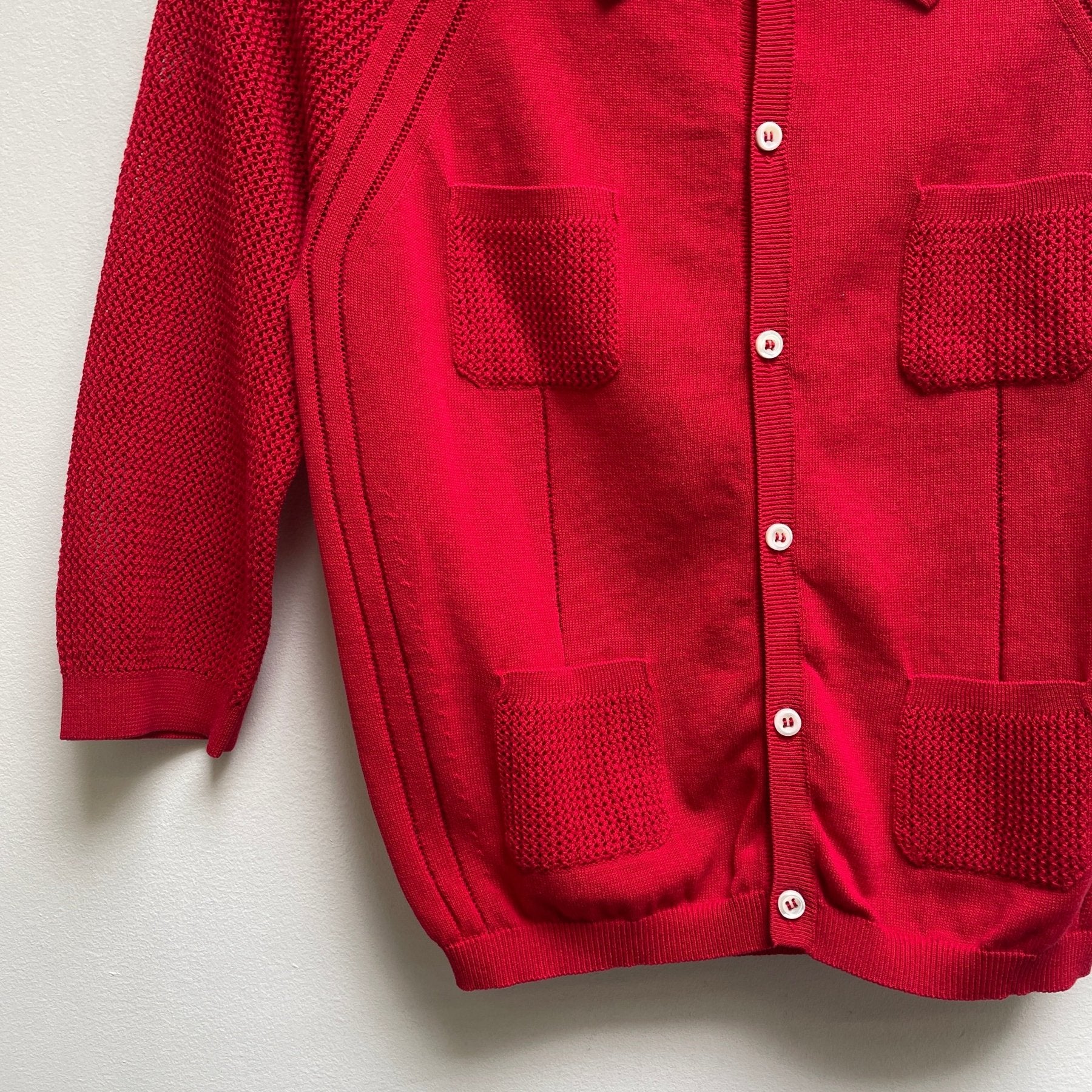 00s Dsquared2 Knit Mesh Sleeve Cardigan - Image 5