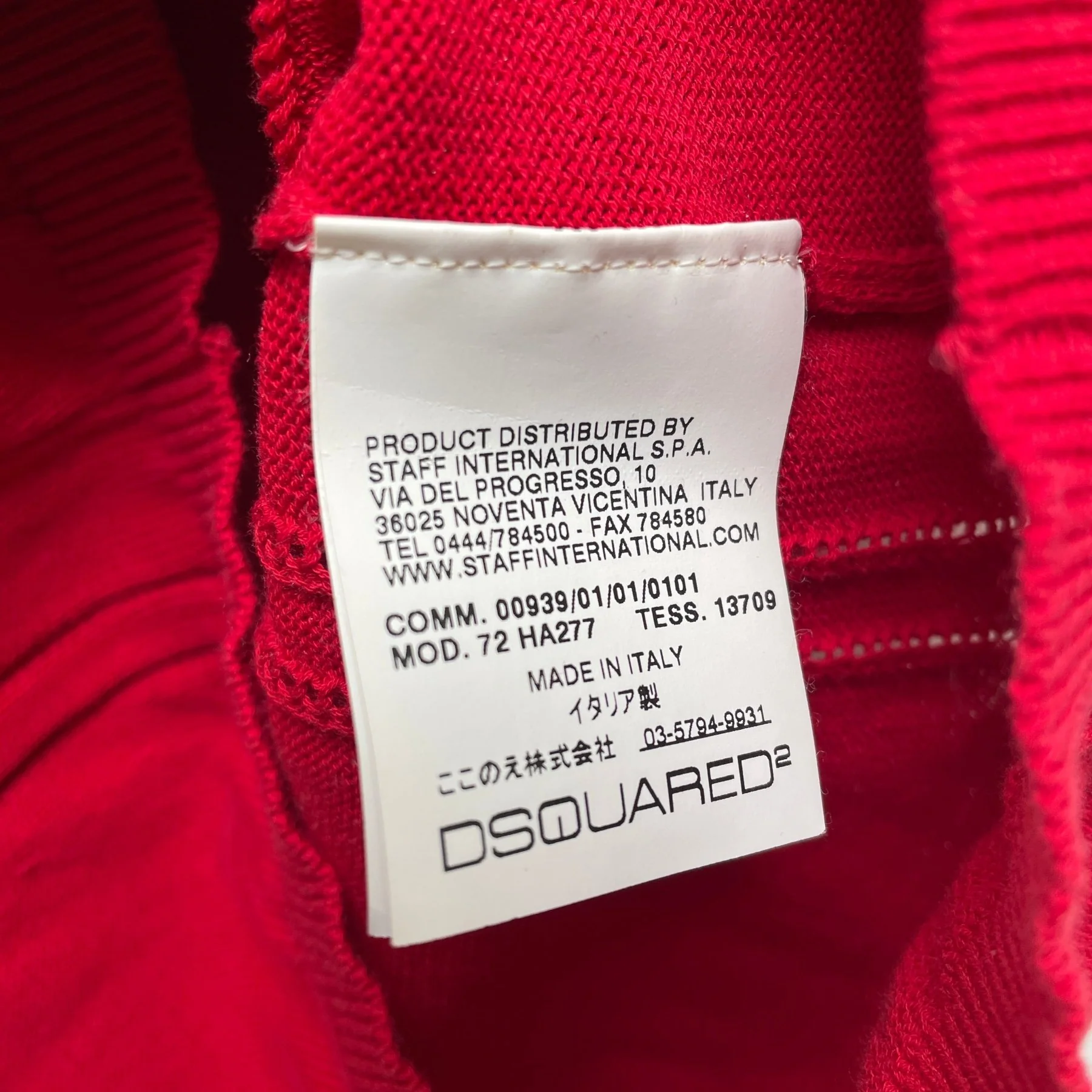 00s Dsquared2 Knit Mesh Sleeve T-Shirt - Image 9