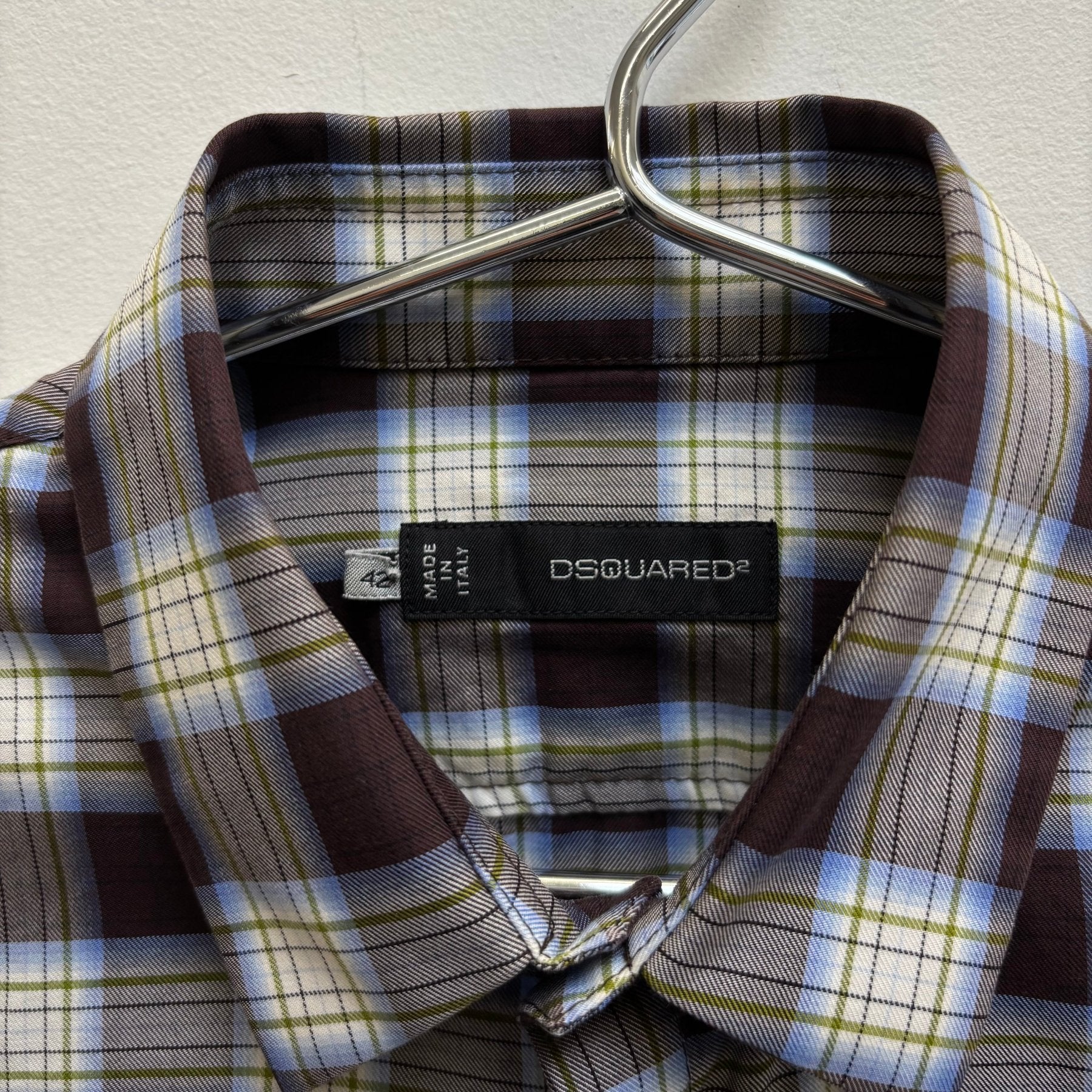 00s Dsquared2 Plaid Dress Shirt - Image 10