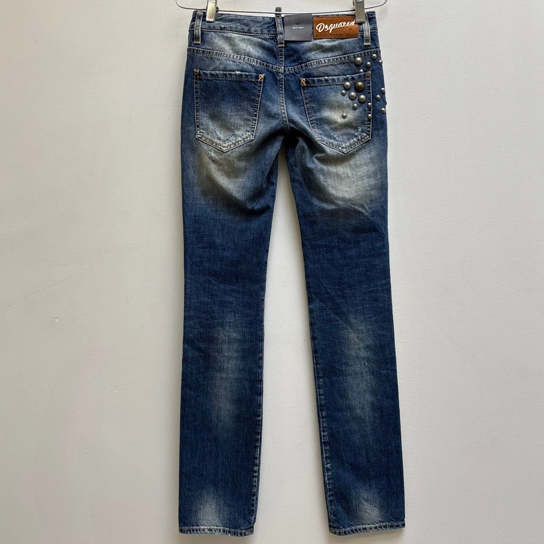 00s Dsquared2 Studded Slim Jeans - Image 2