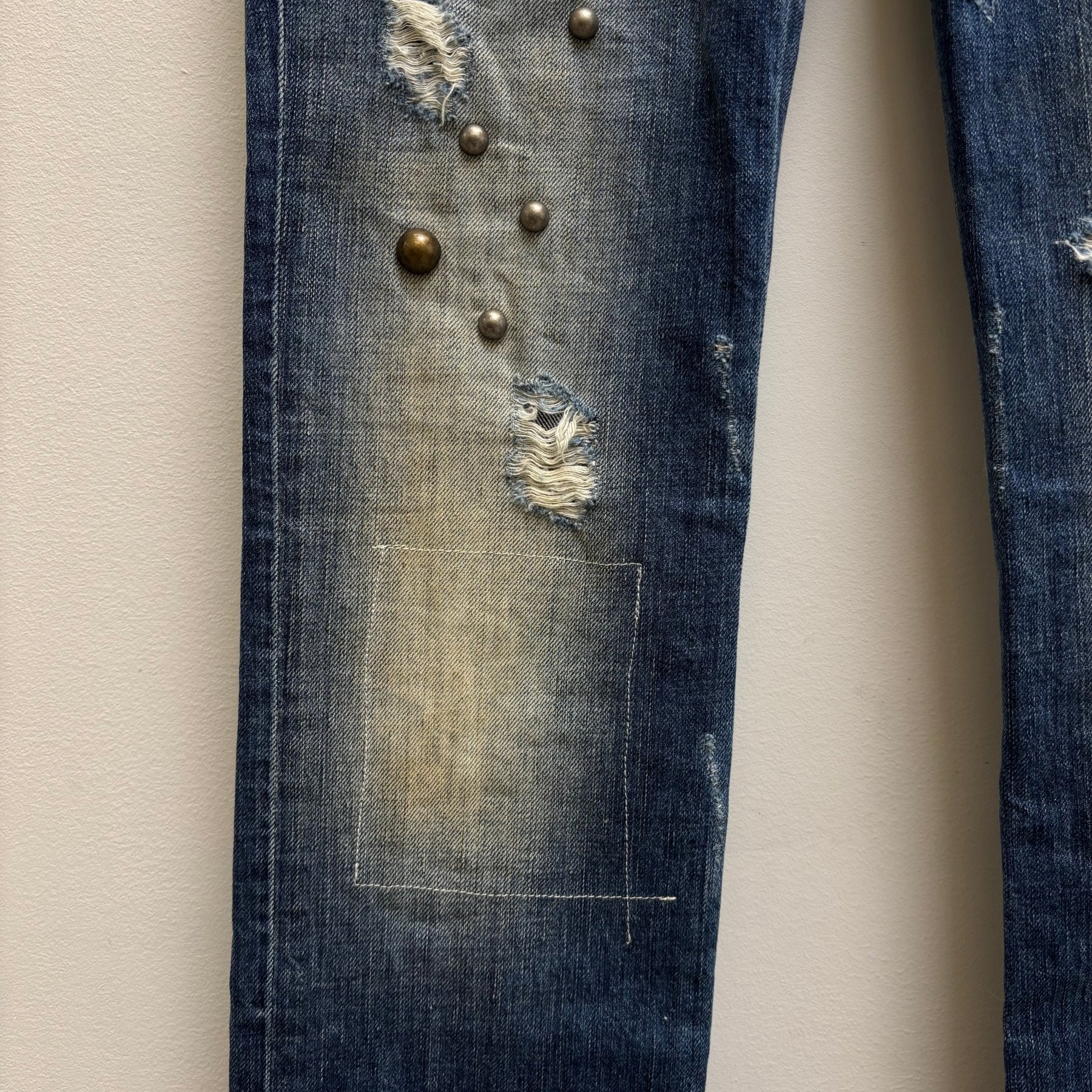 00s Dsquared2 Studded Slim Jeans - Image 8