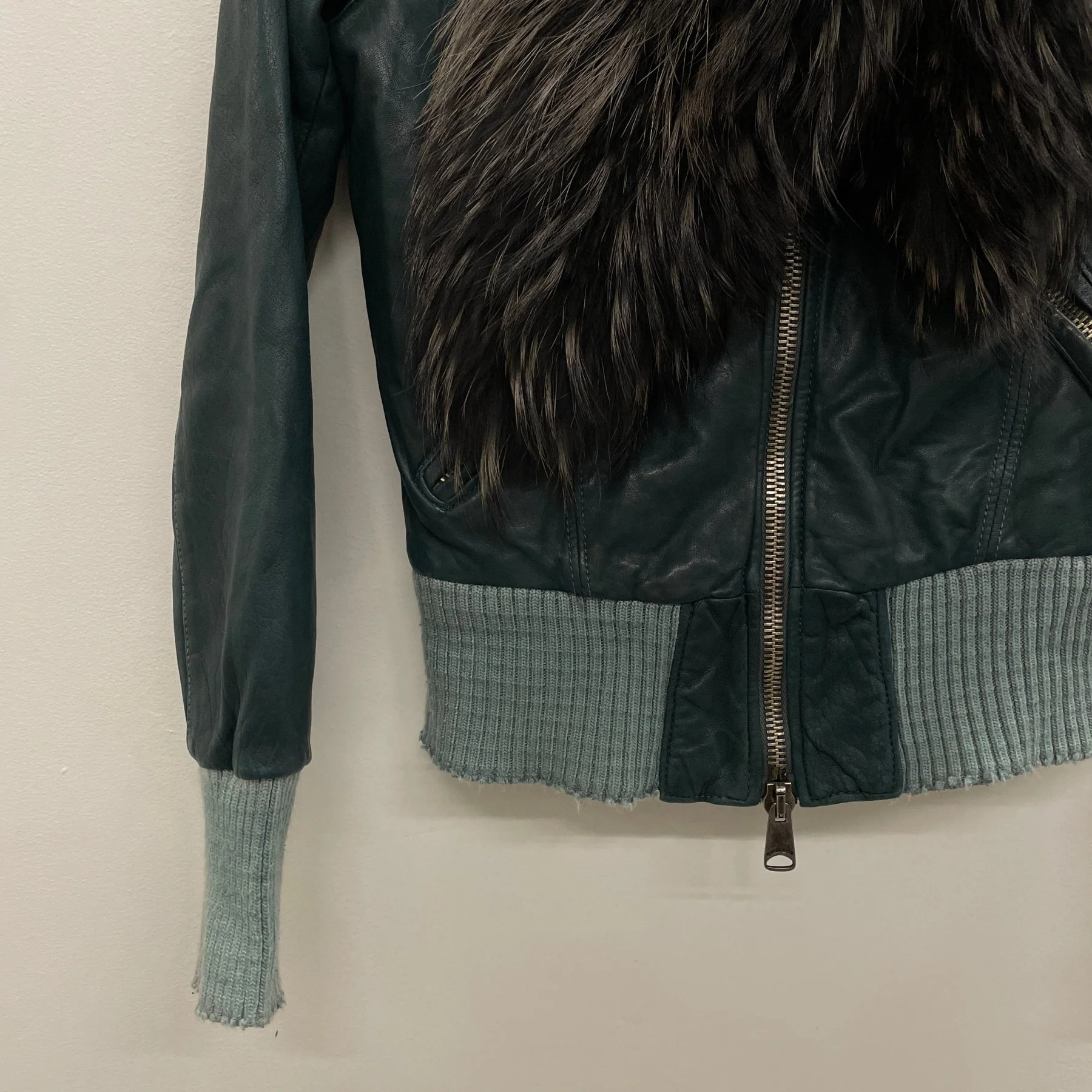 00s Giorgio Brato Cropped Fur Collar Jacket - Image 7