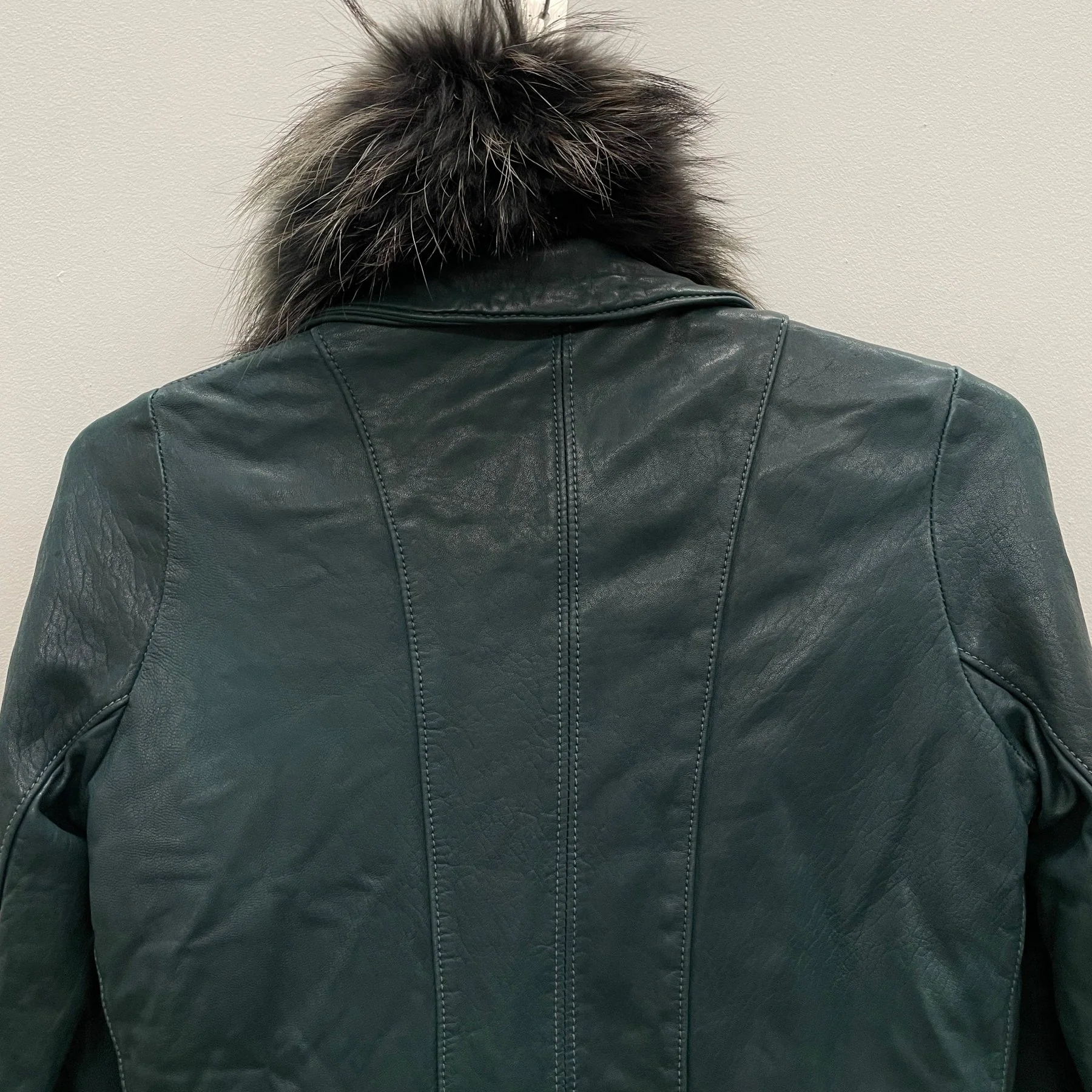 00s Giorgio Brato Cropped Fur Collar Jacket - Image 8