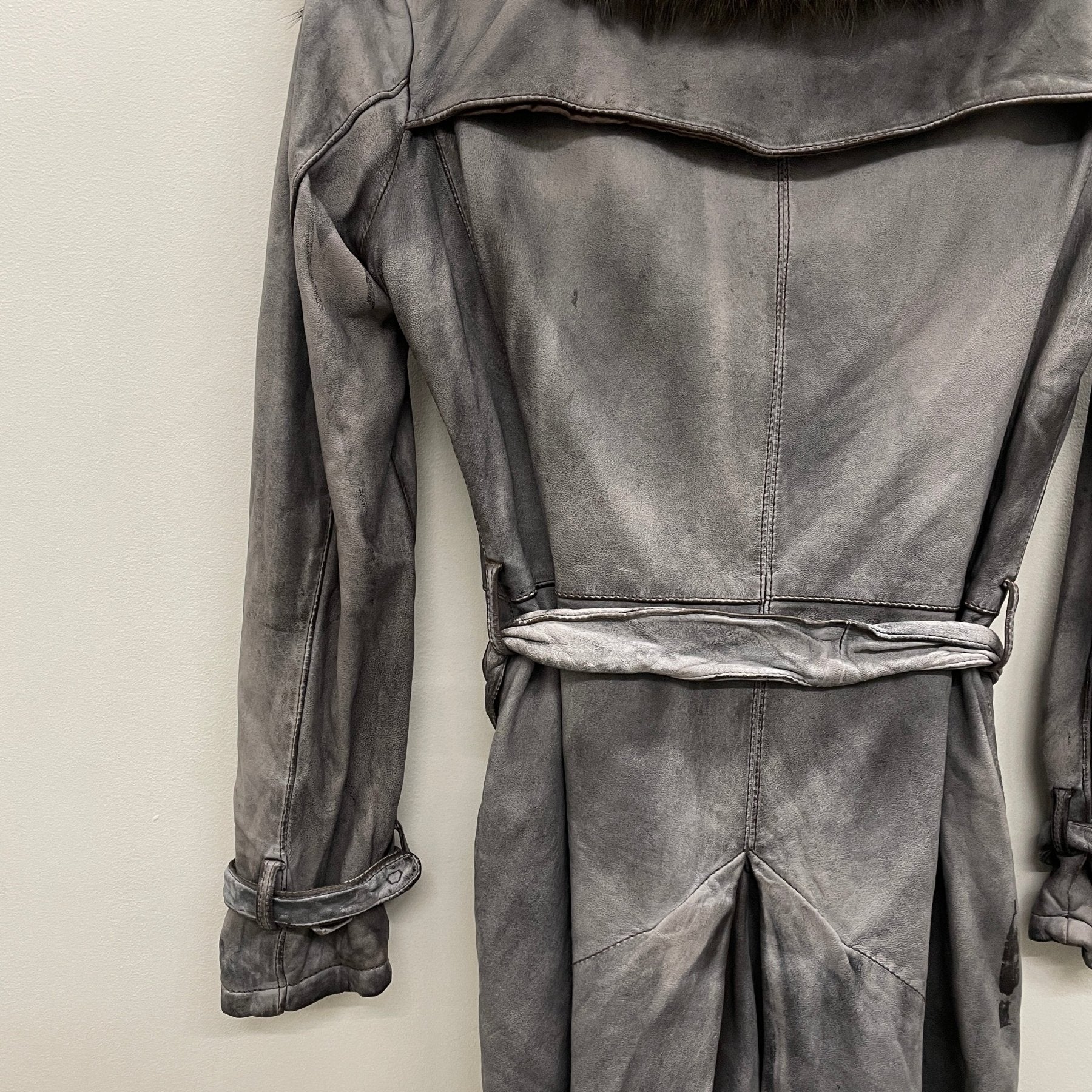 00s Giorgio Brato Fur Collar Sheepskin Coat - Image 10