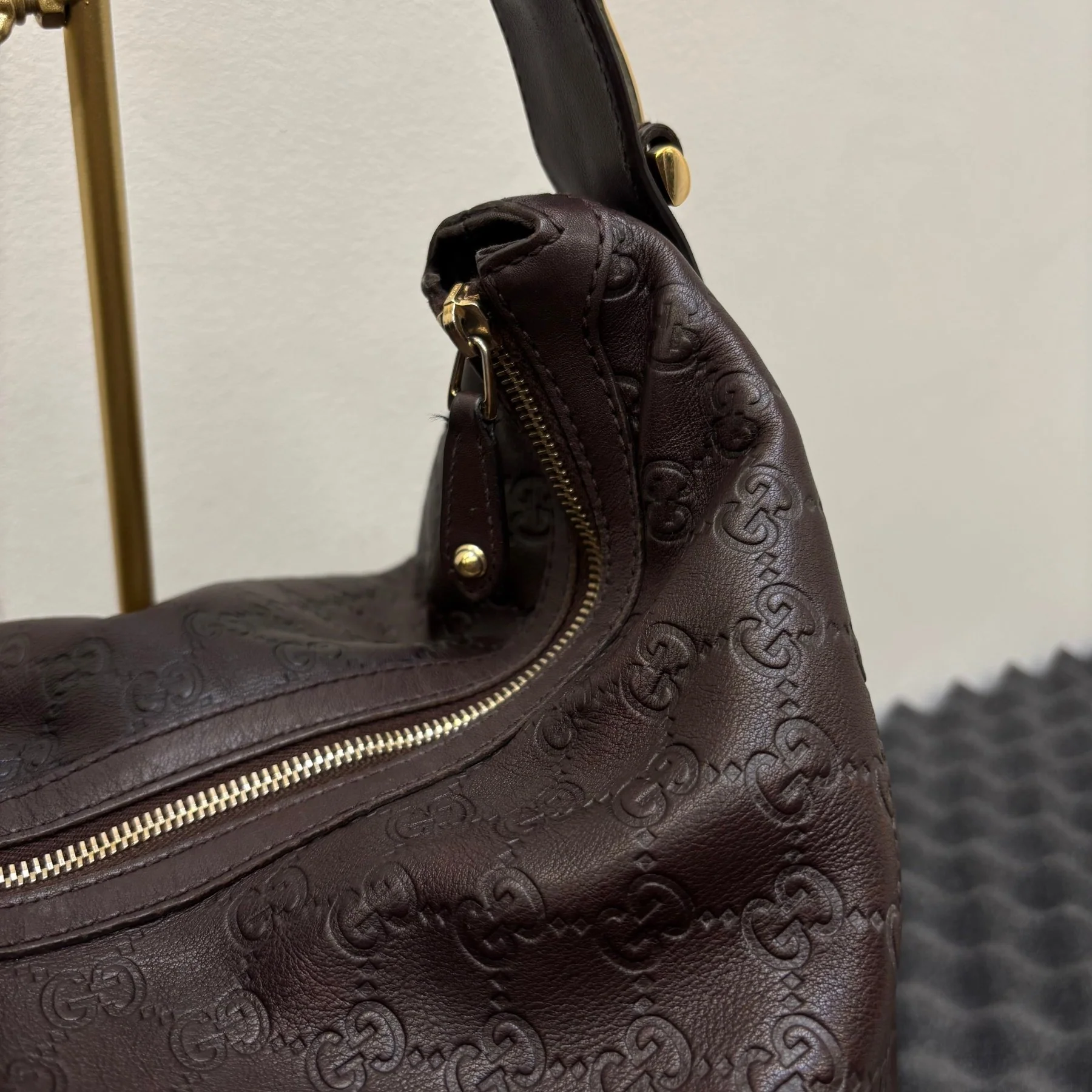 00s Gucci Guccissima Large Leather Hobo Bag - Image 6