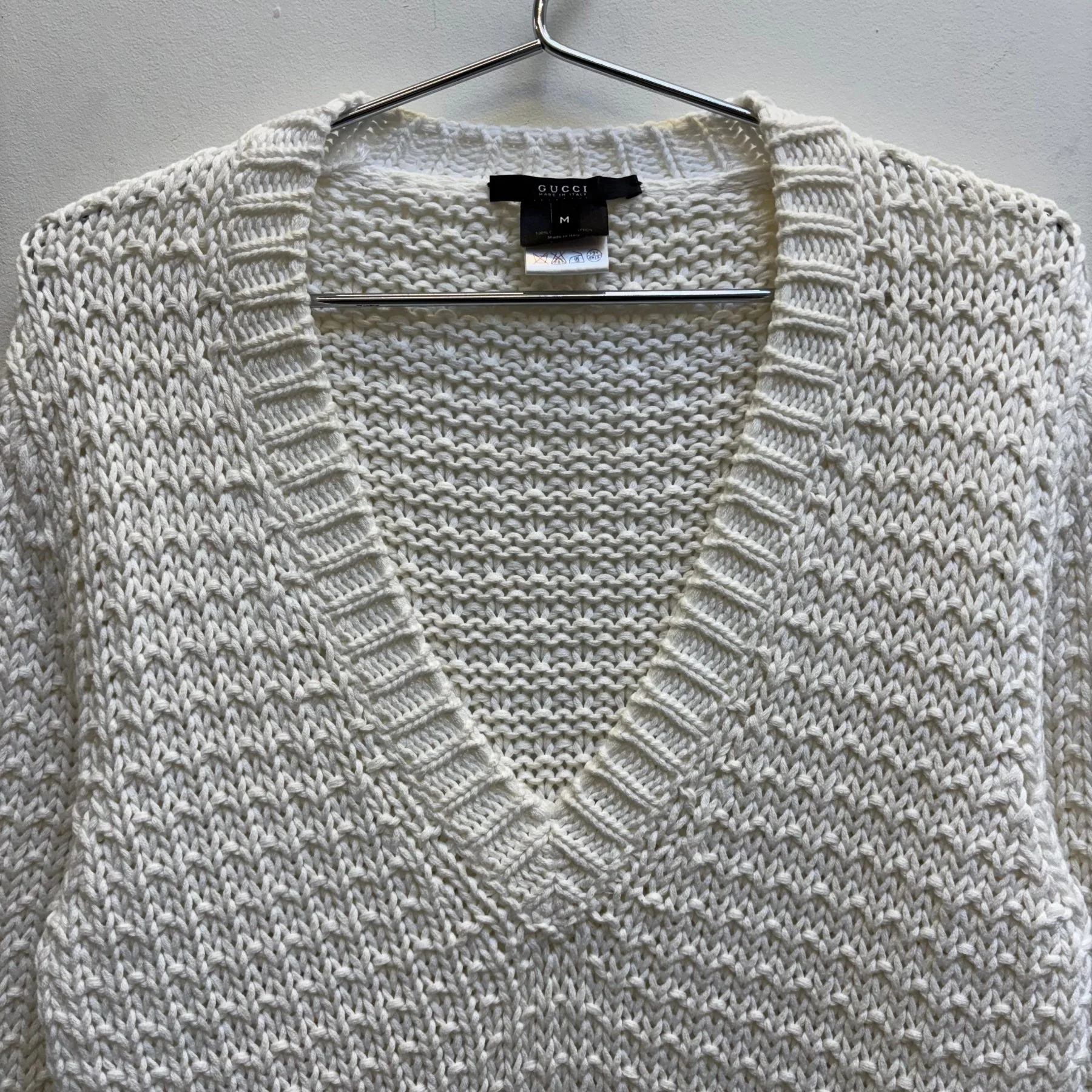 00s Gucci Knit V-Neck Sweater - Image 4