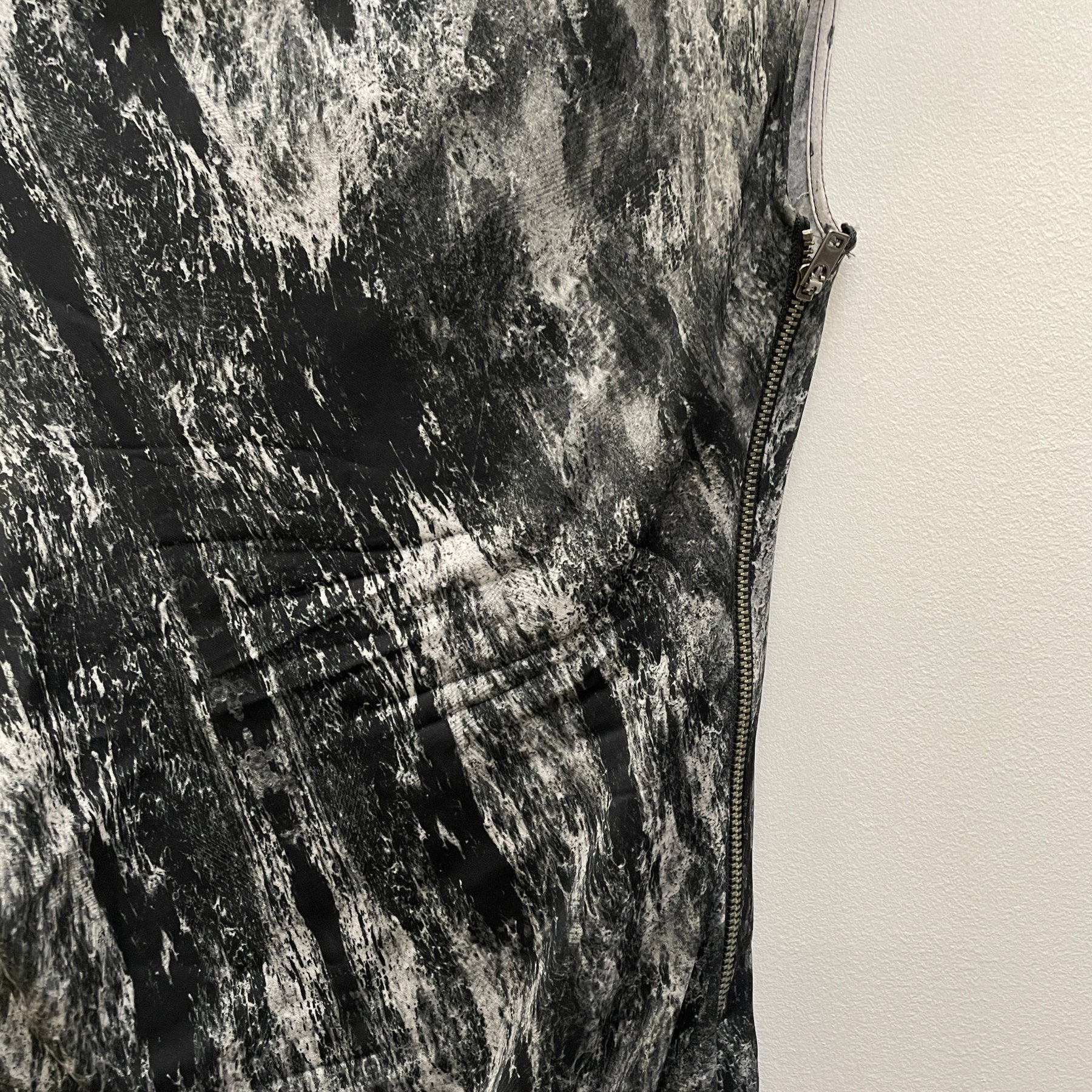 00s Helmut Lang (Lang Era) Marbled Print Dress - Image 4