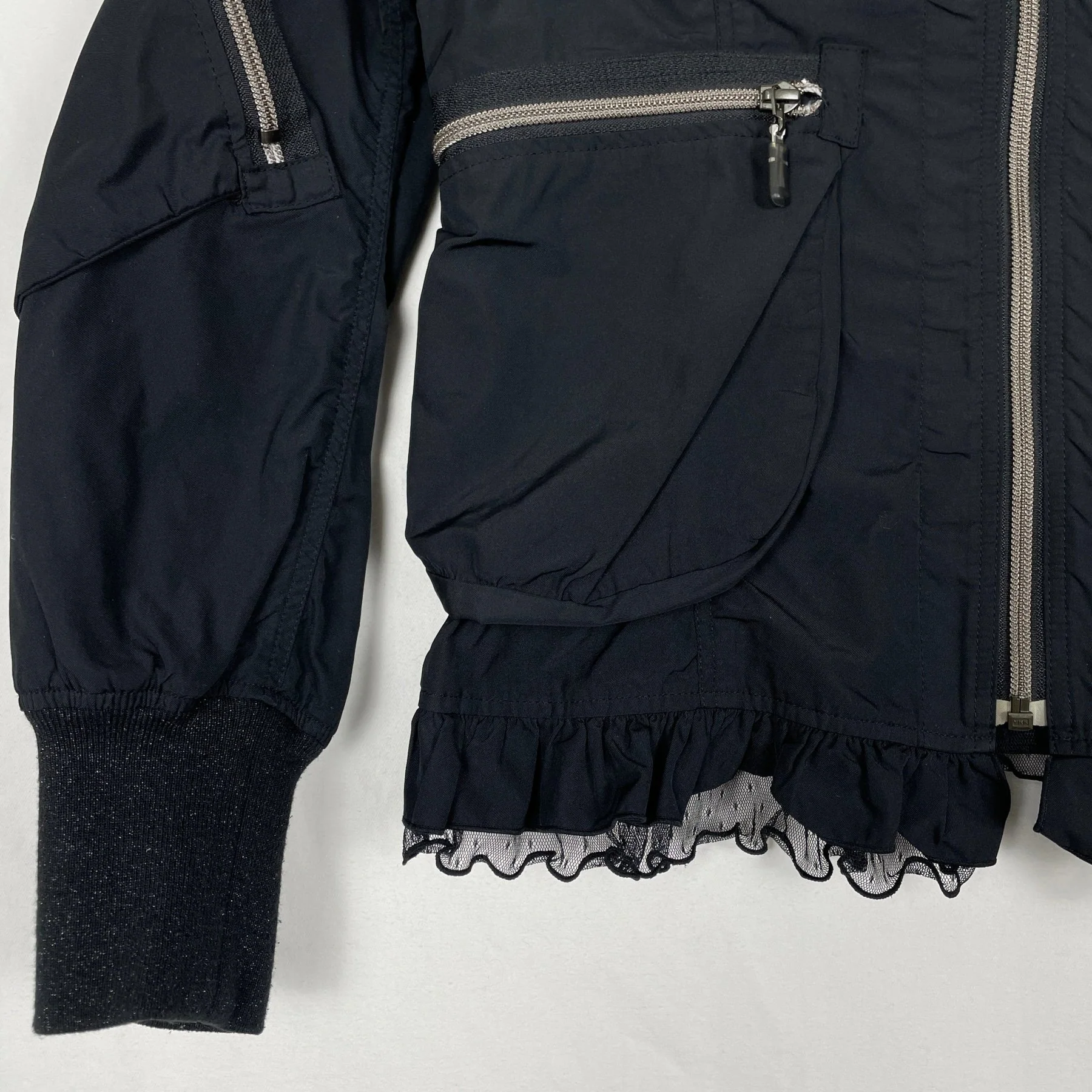 00s Hysteric Glamour Frill Trim Bomber Jacket - Image 5