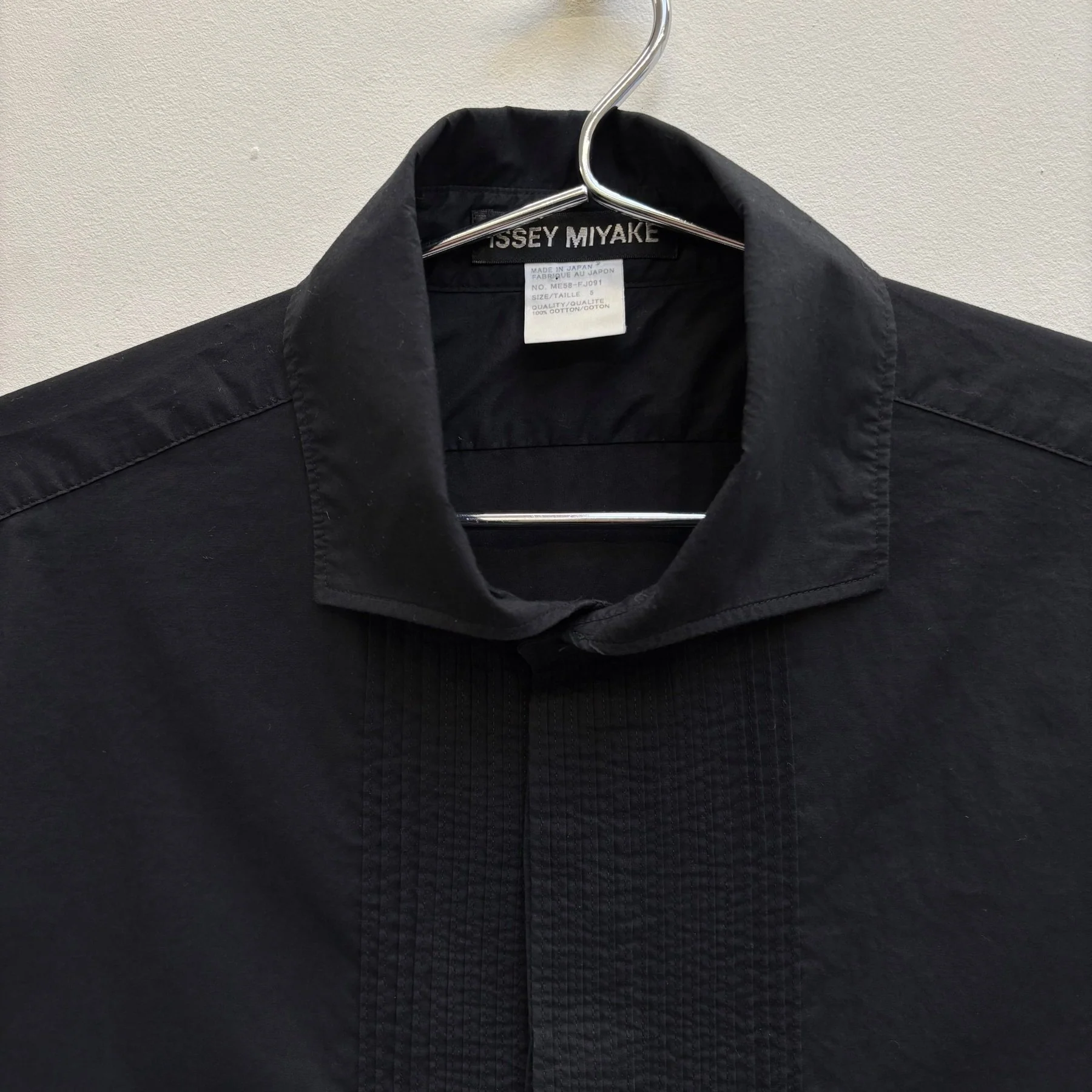 00s Issey Miyake Pleated Front Button Up Blouse - Image 3