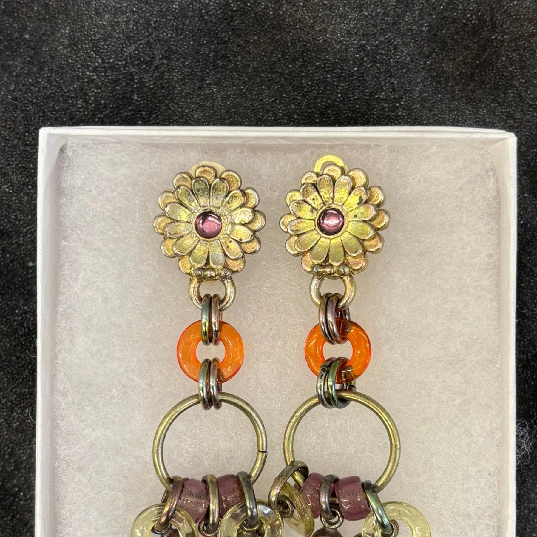 00s Jean Paul Gaultier Floral Clip On Earrings - Image 2