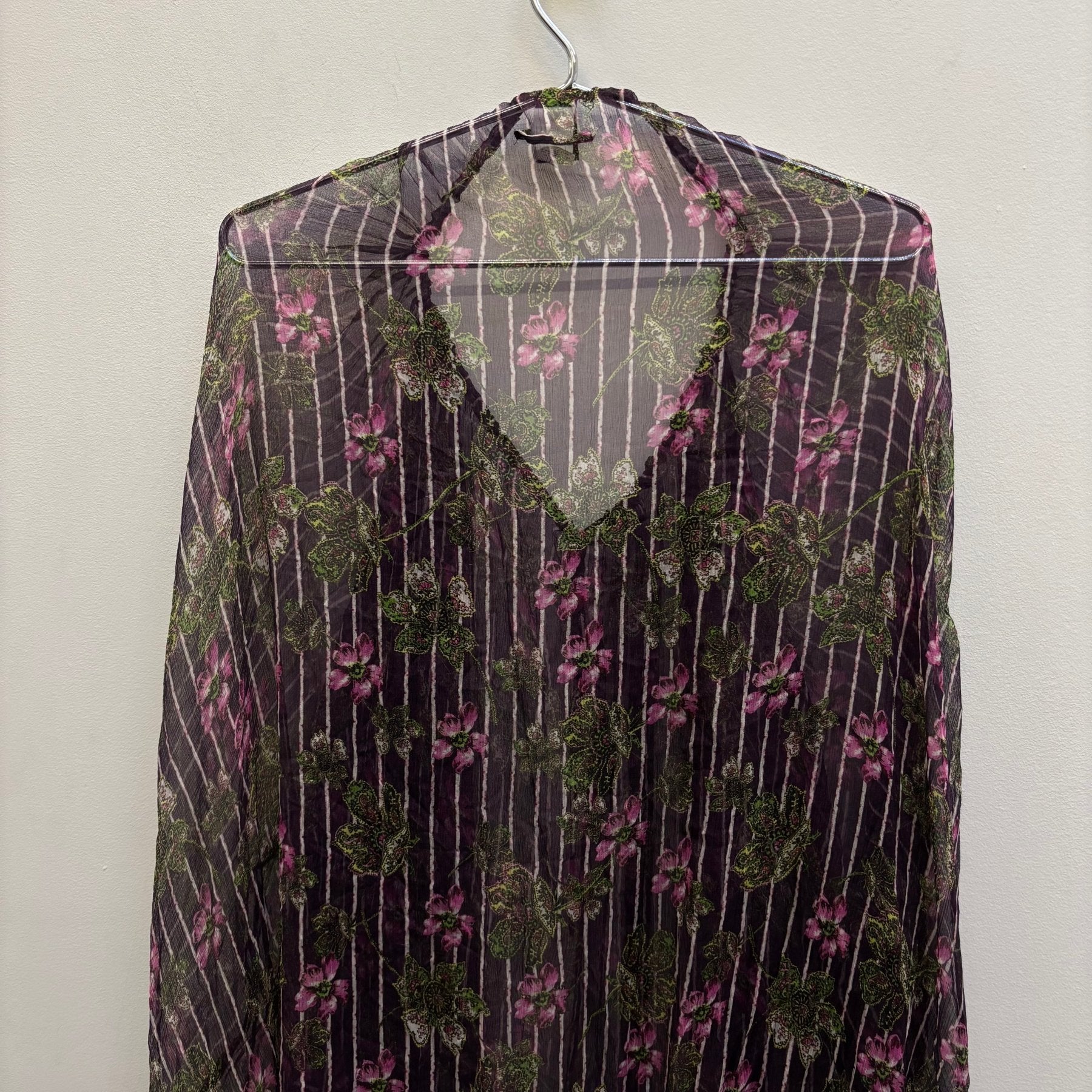 00s Jean Paul Gaultier Soleil Sheer Floral Cover Up Dress - Image 9