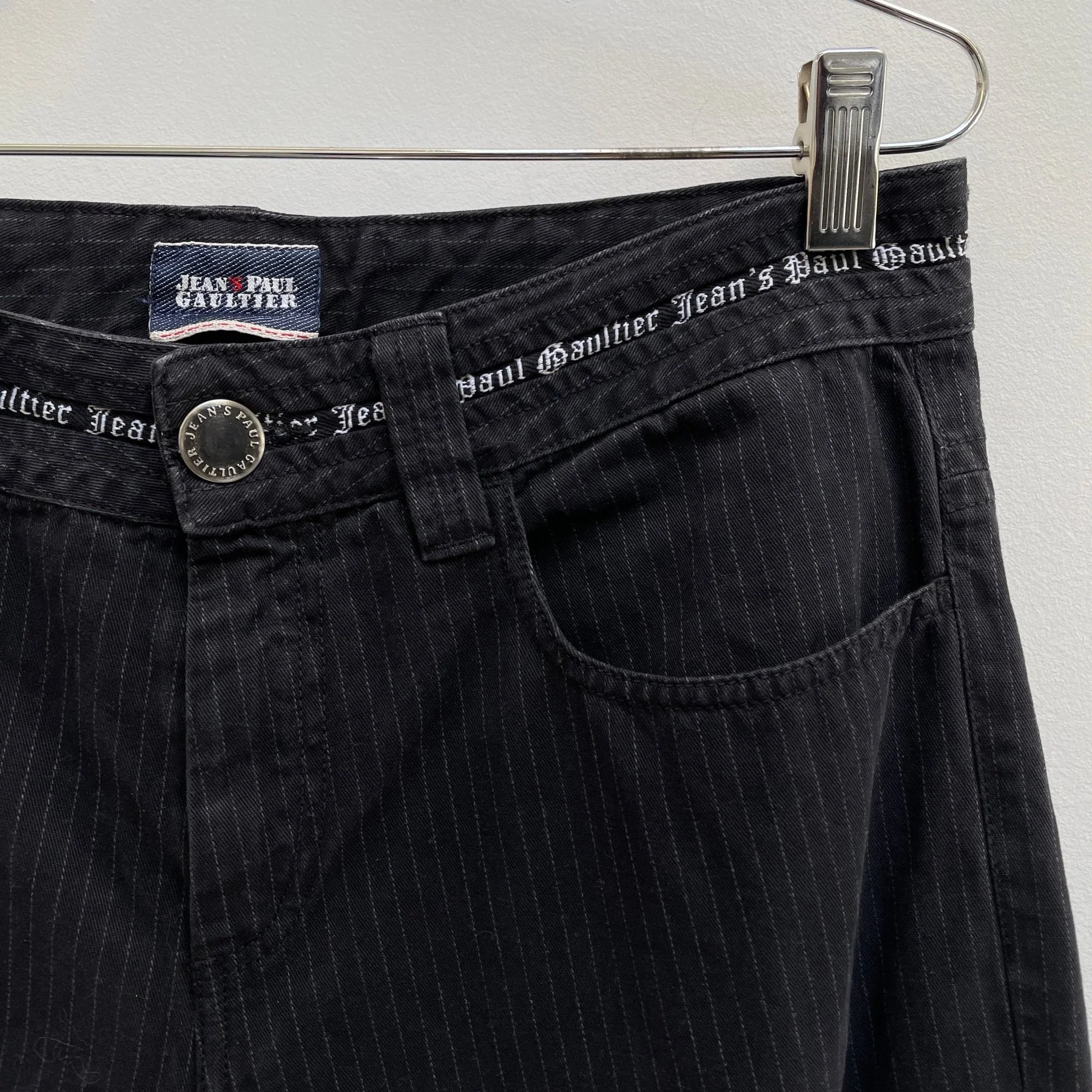 00s Jean Paul Gaultier Striped Straight Leg Jeans - Image 4