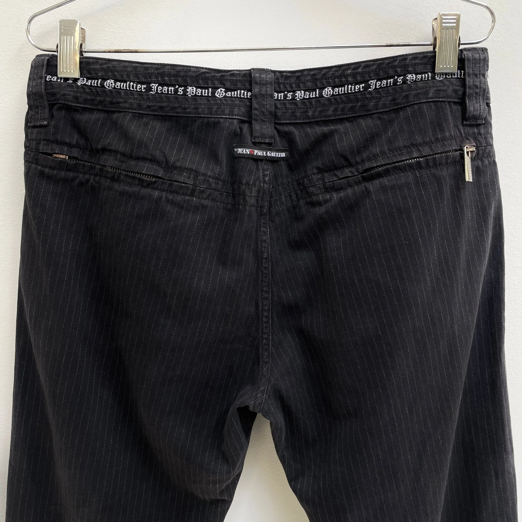 00s Jean Paul Gaultier Striped Straight Leg Jeans - Image 6