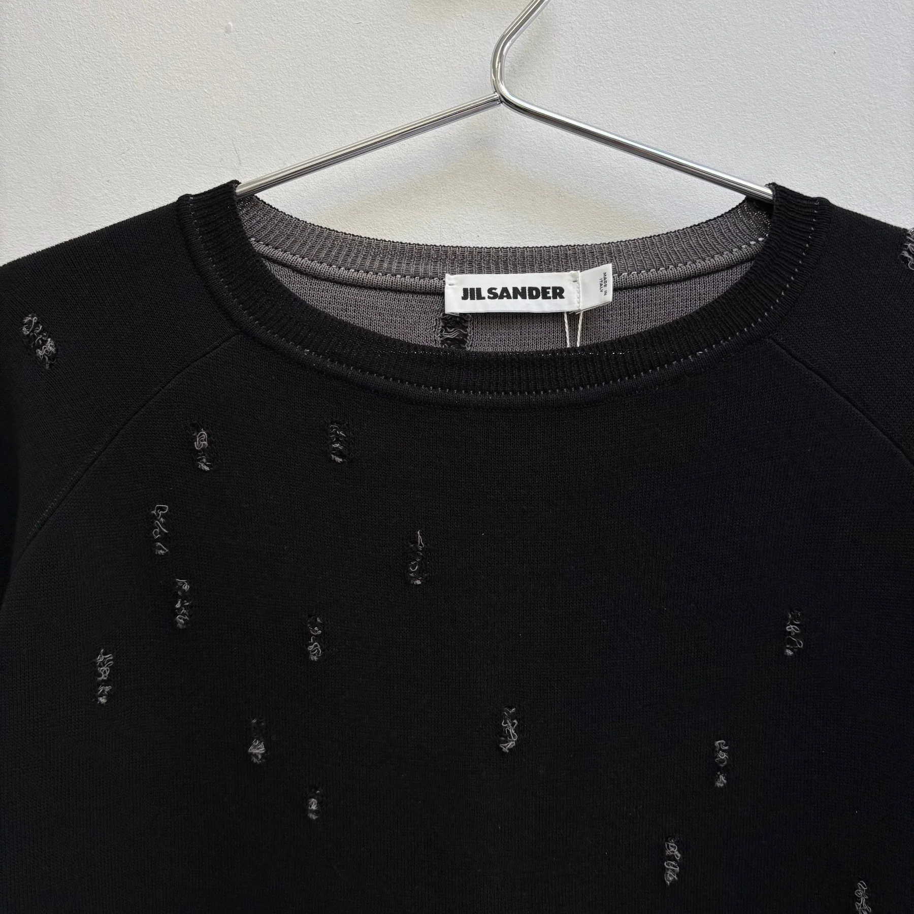 00s Jil Sander Distressed Crewneck Sweater - Image 6
