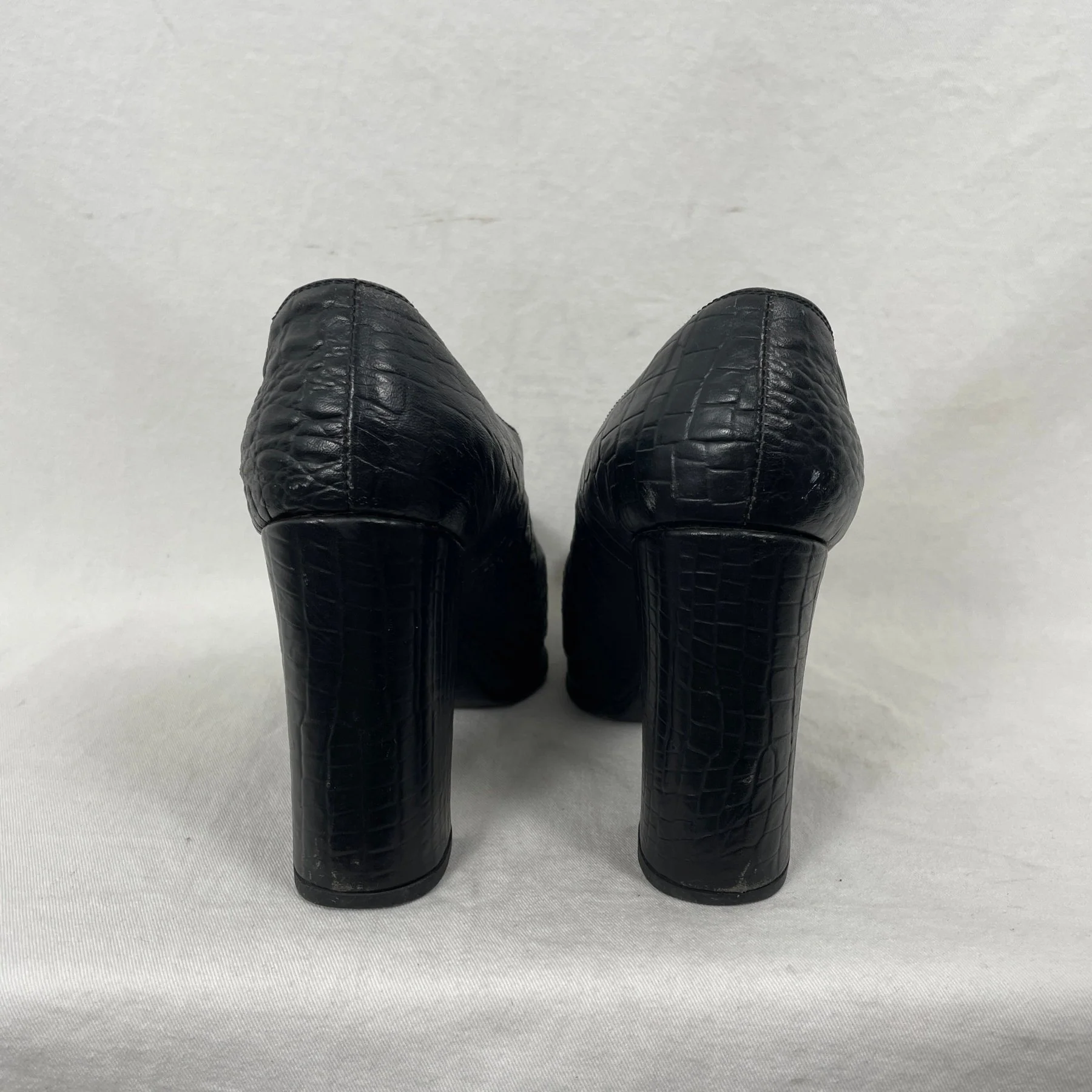 00s Junya Watanabe Square Toe Croc Heels - Image 3