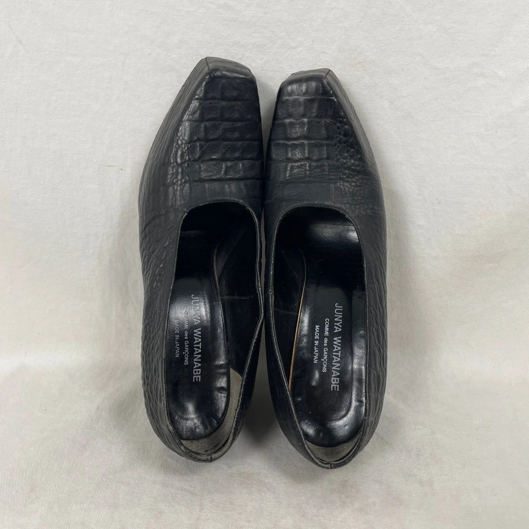 00s Junya Watanabe Square Toe Croc Heels - Image 6