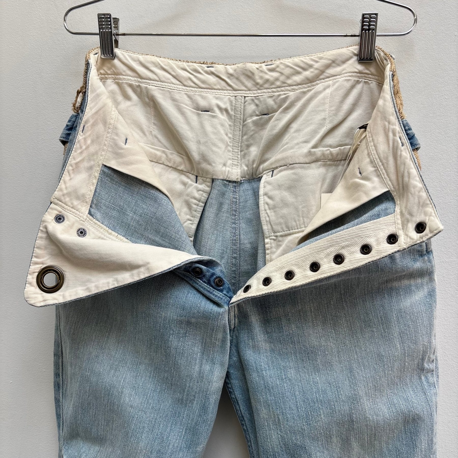 00s Kapital Pierrot Light Wash Cropped Pants - Image 10