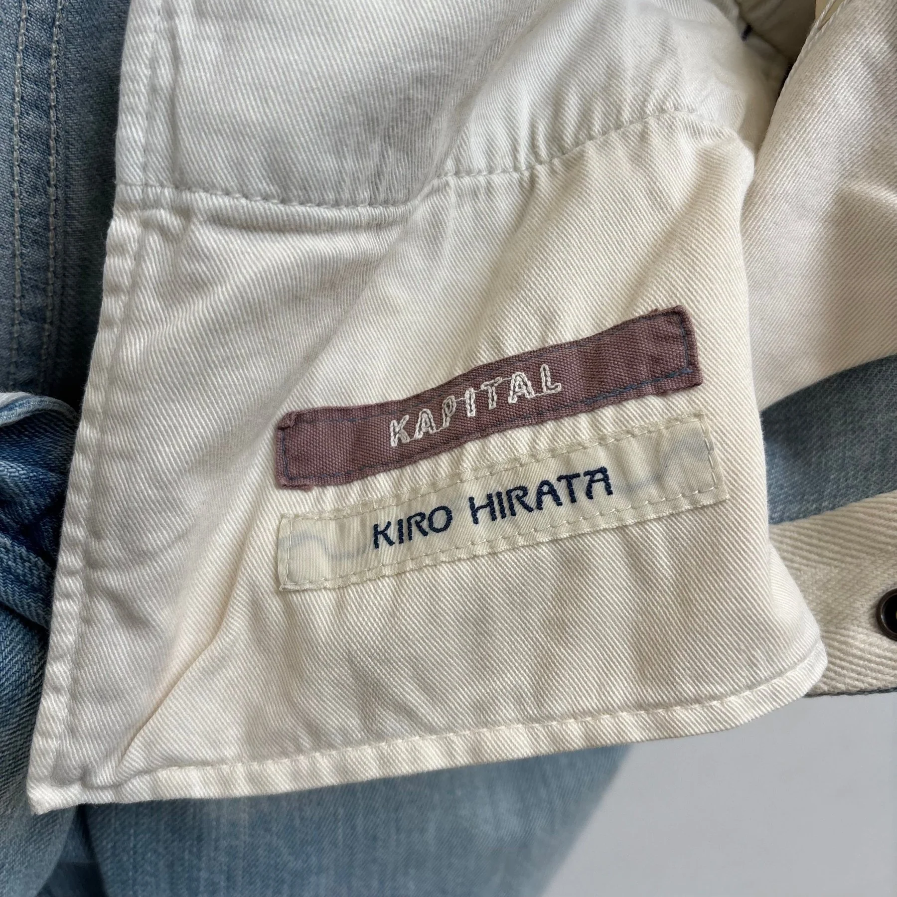 00s Kapital Pierrot Light Wash Cropped Pants - Image 12