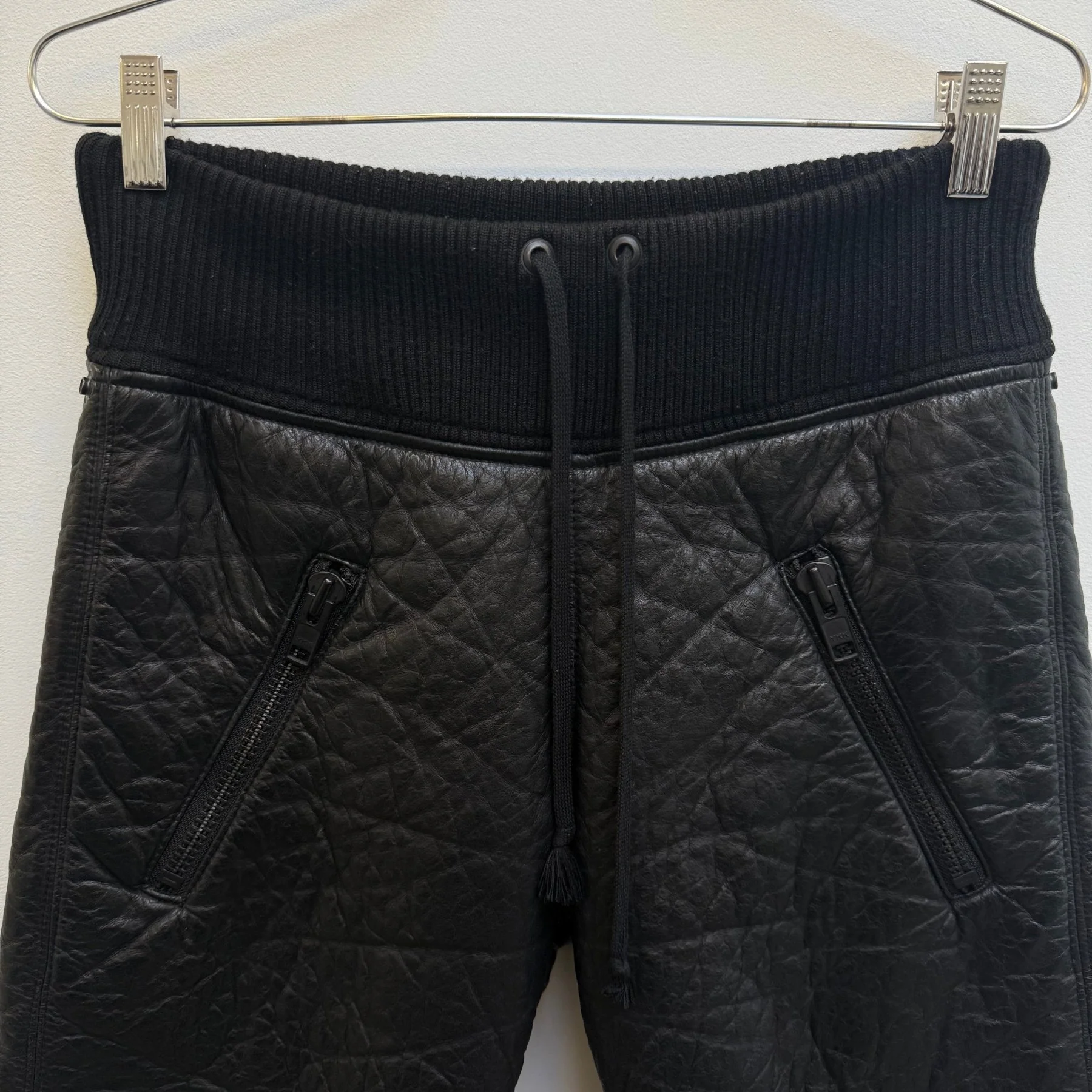 00s Le Grande Bleu (L.G.B.) Layered Deer Leather Shorts - Image 3