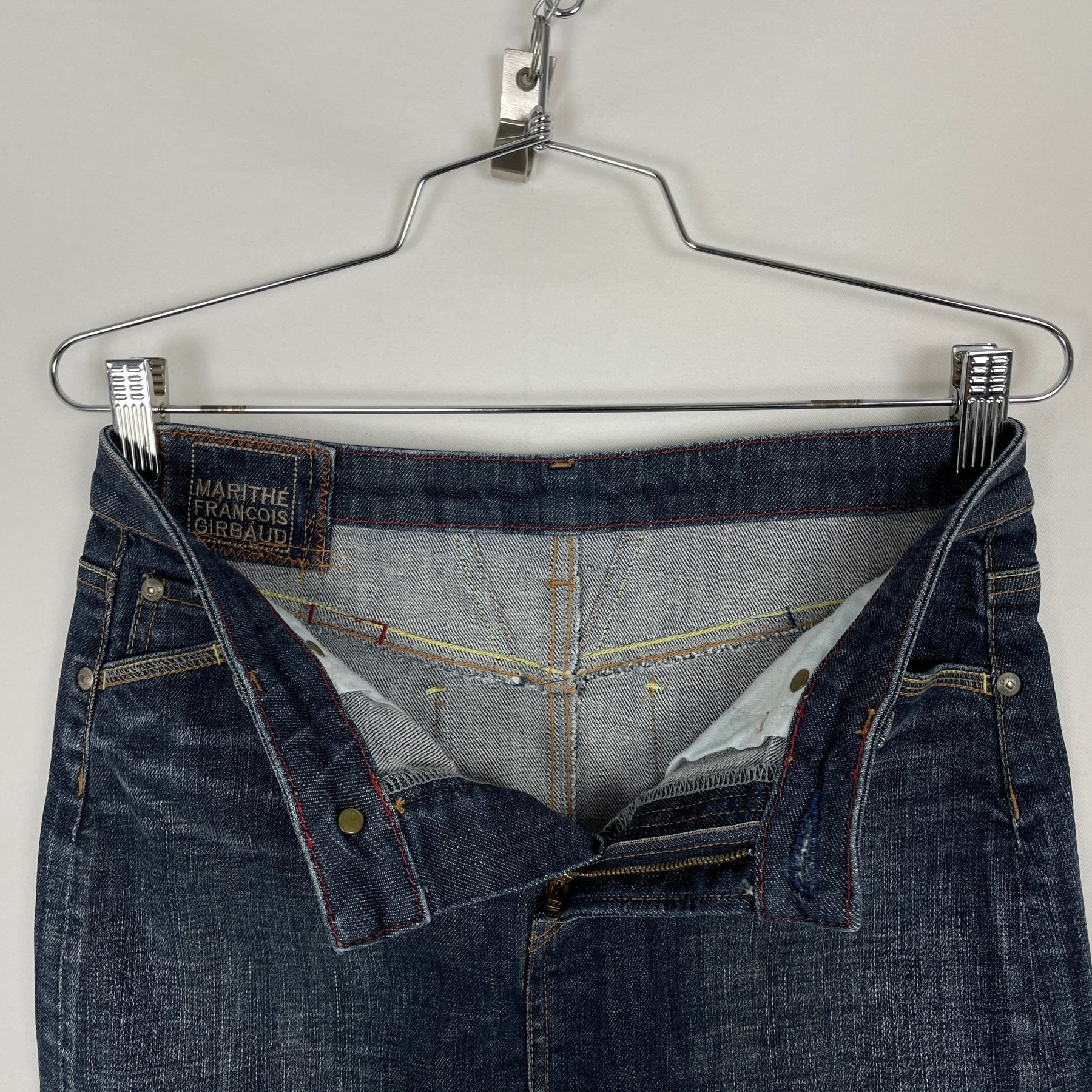 00s Marithe Francois & Girbaud Denim Pencil Skirt - Image 8