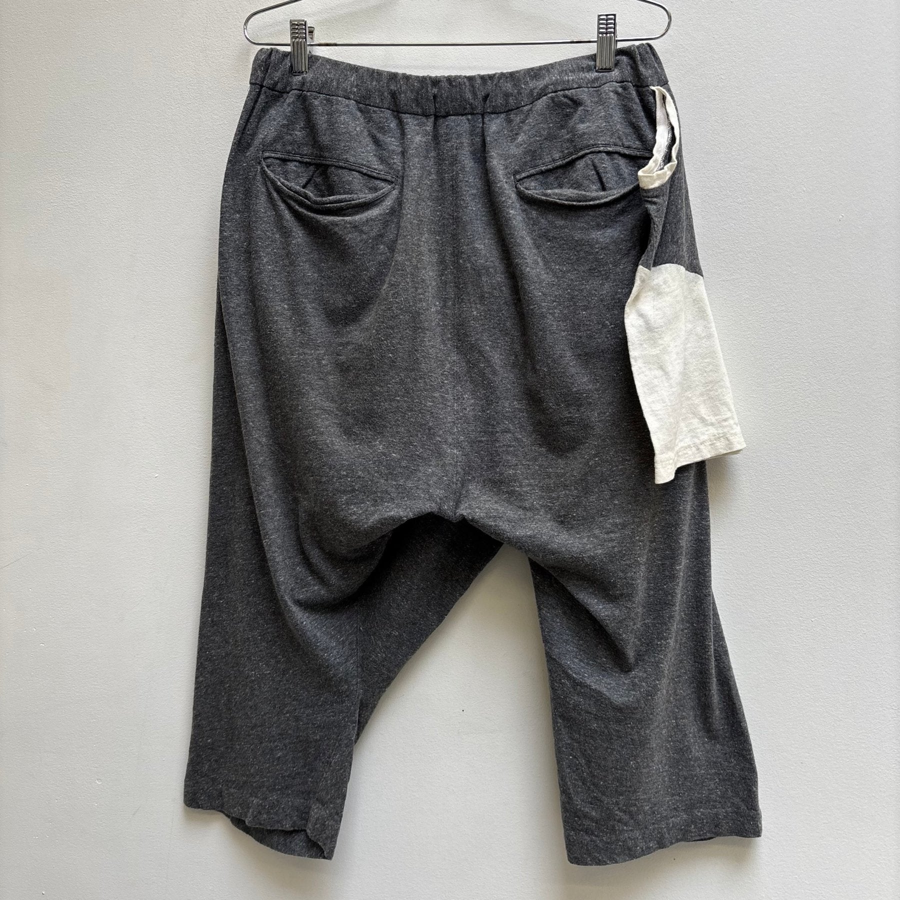 00s Mihara Yasuhiro Drop Crotch T-Shirt Cropped Sweats - Image 2