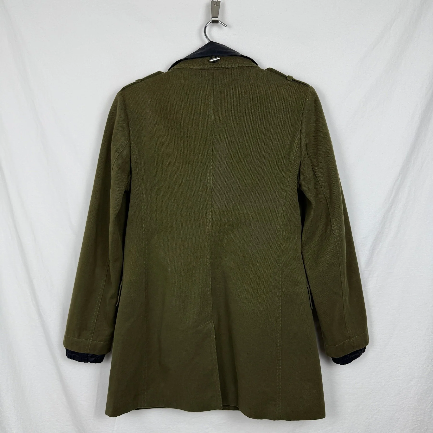 00s Miu Miu Double Layered Military Top Coat - Image 3