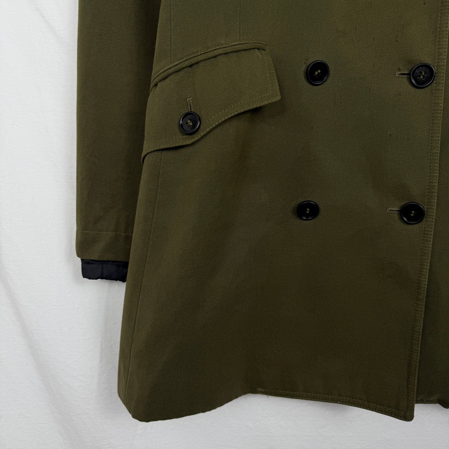 00s Miu Miu Double Layered Military Top Coat - Image 5