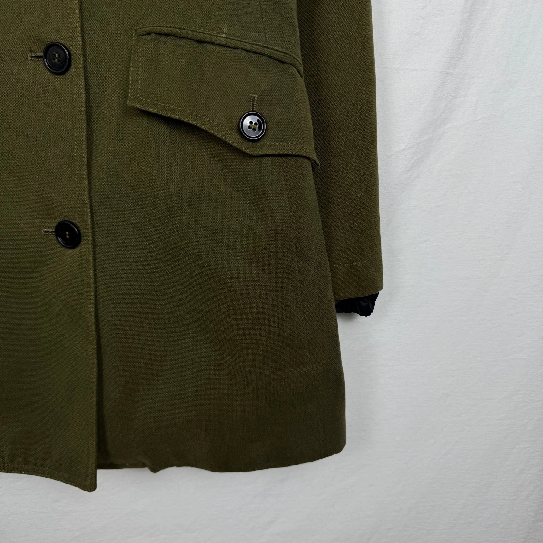 00s Miu Miu Double Layered Military Top Coat - Image 6
