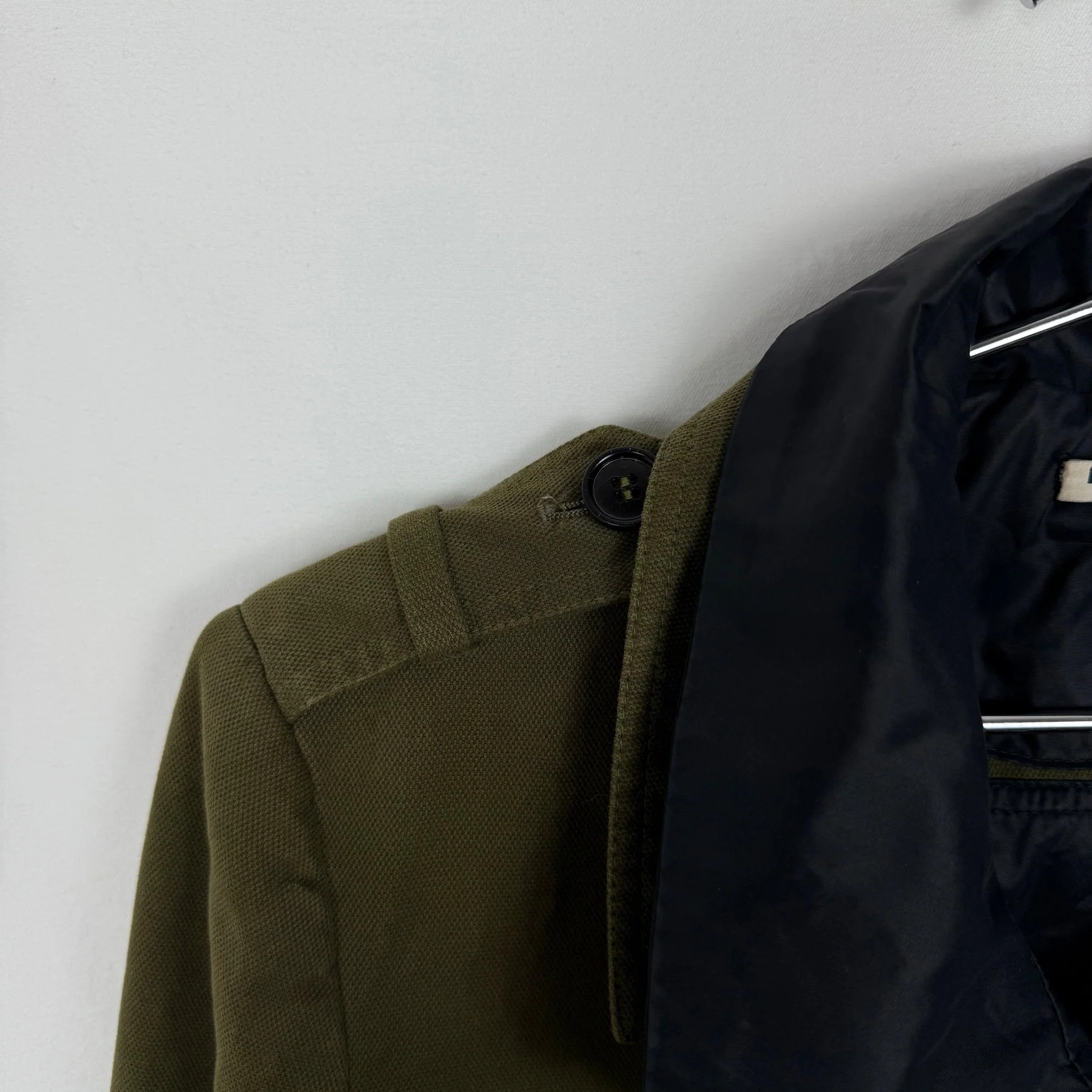 00s Miu Miu Double Layered Military Top Coat - Image 7