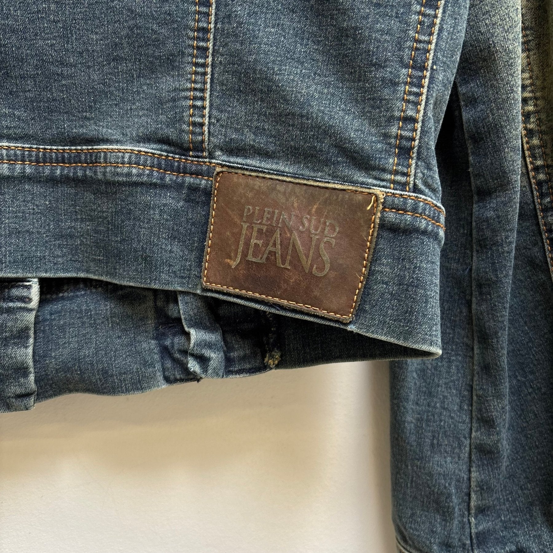 00s Plein Sud Distressed "Lee Rider" Style Denim Jacket - Image 10