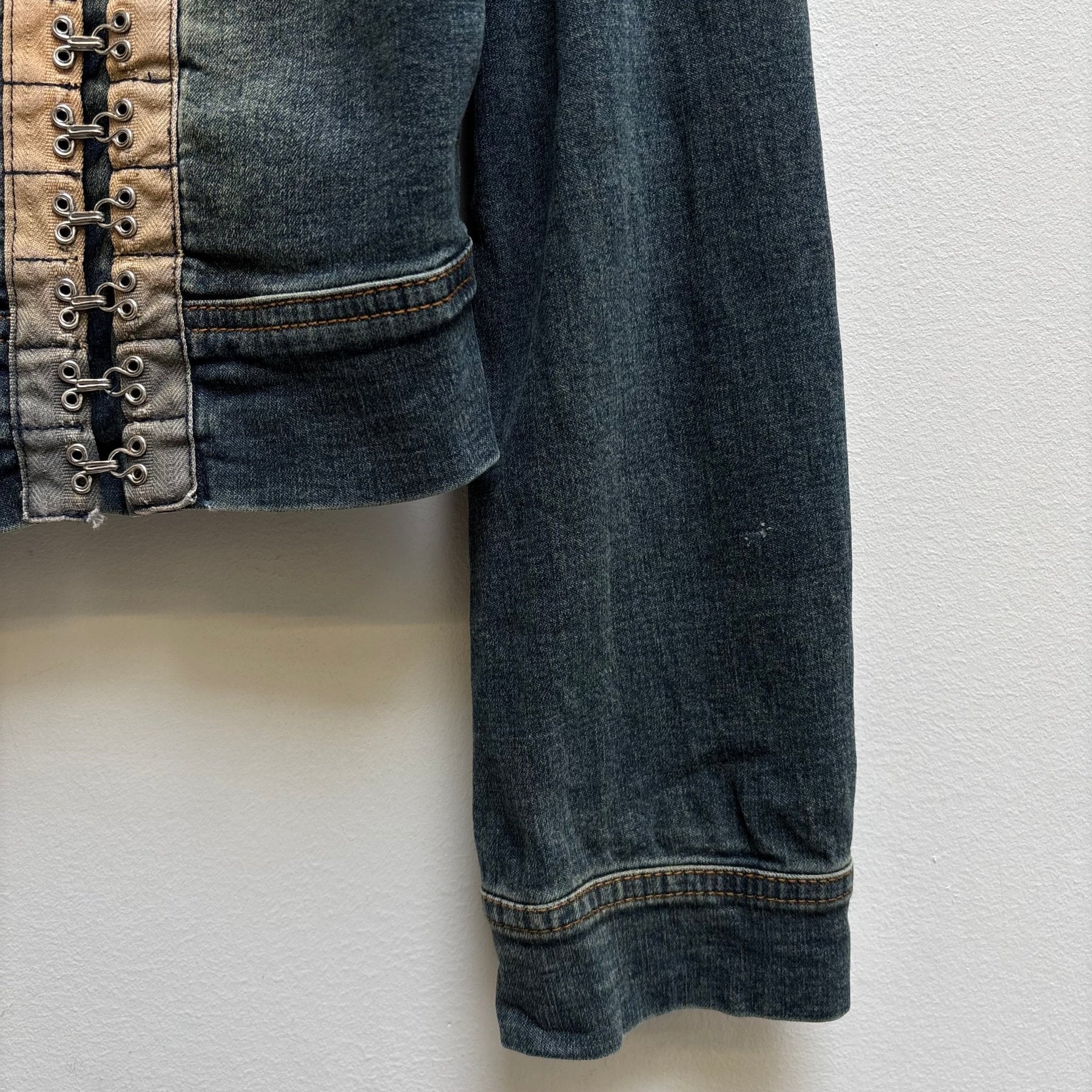 00s Plein Sud Distressed "Lee Rider" Style Denim Jacket - Image 5