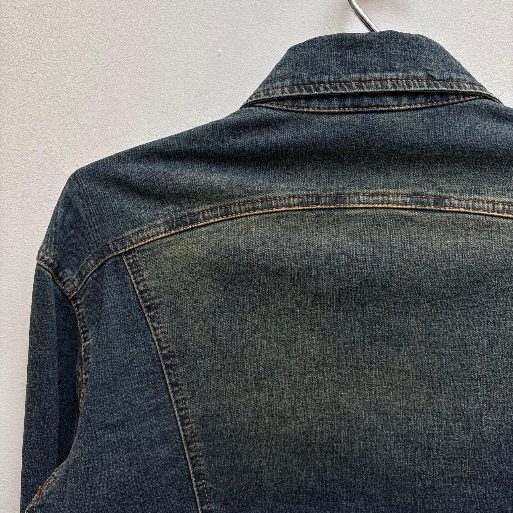 00s Plein Sud Distressed "Lee Rider" Style Denim Jacket - Image 8