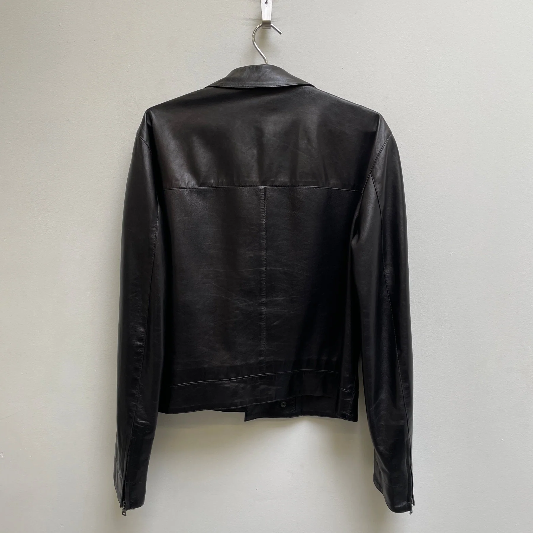 00s Prada Biker Leather Jacket - Image 2