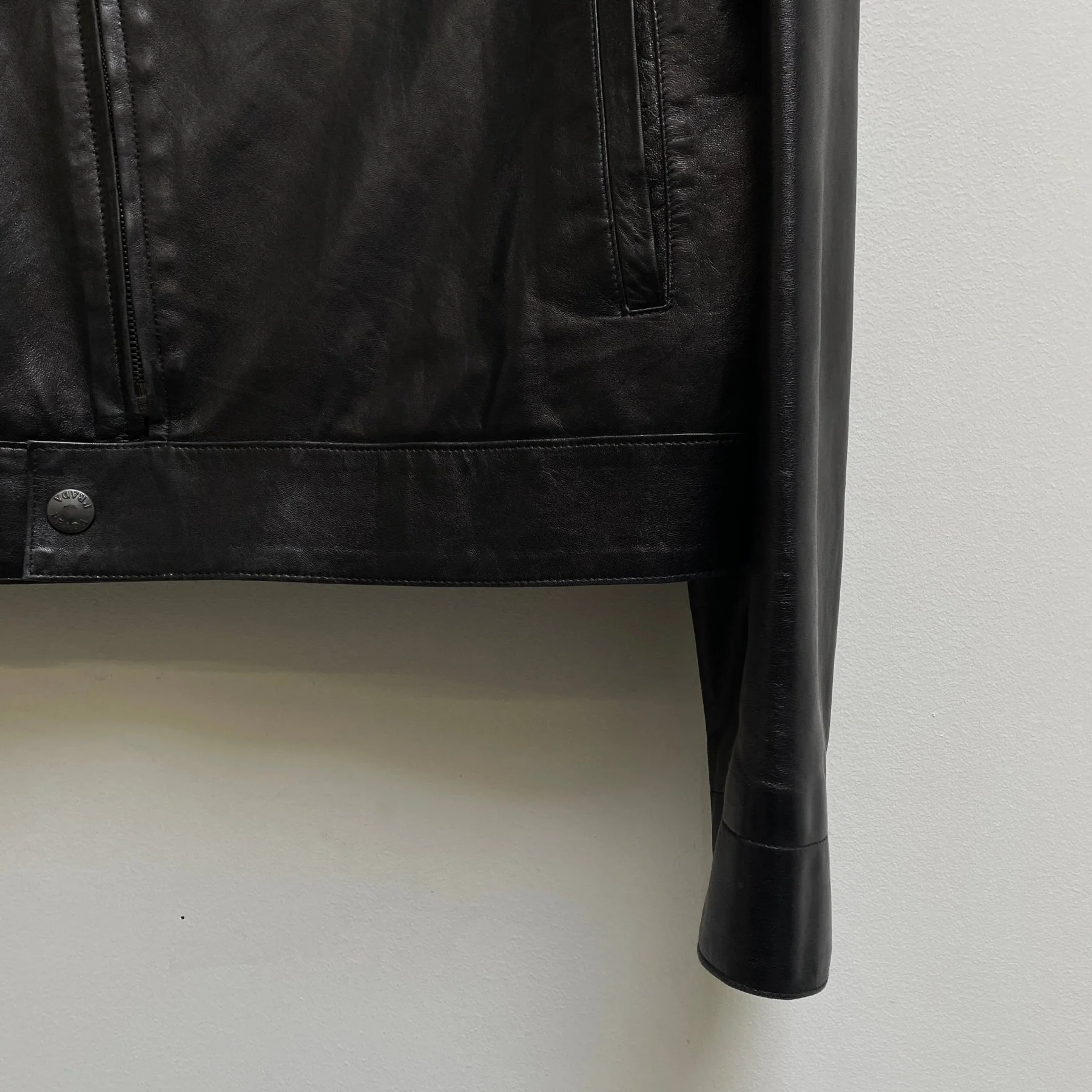 00s Prada Biker Leather Jacket - Image 6