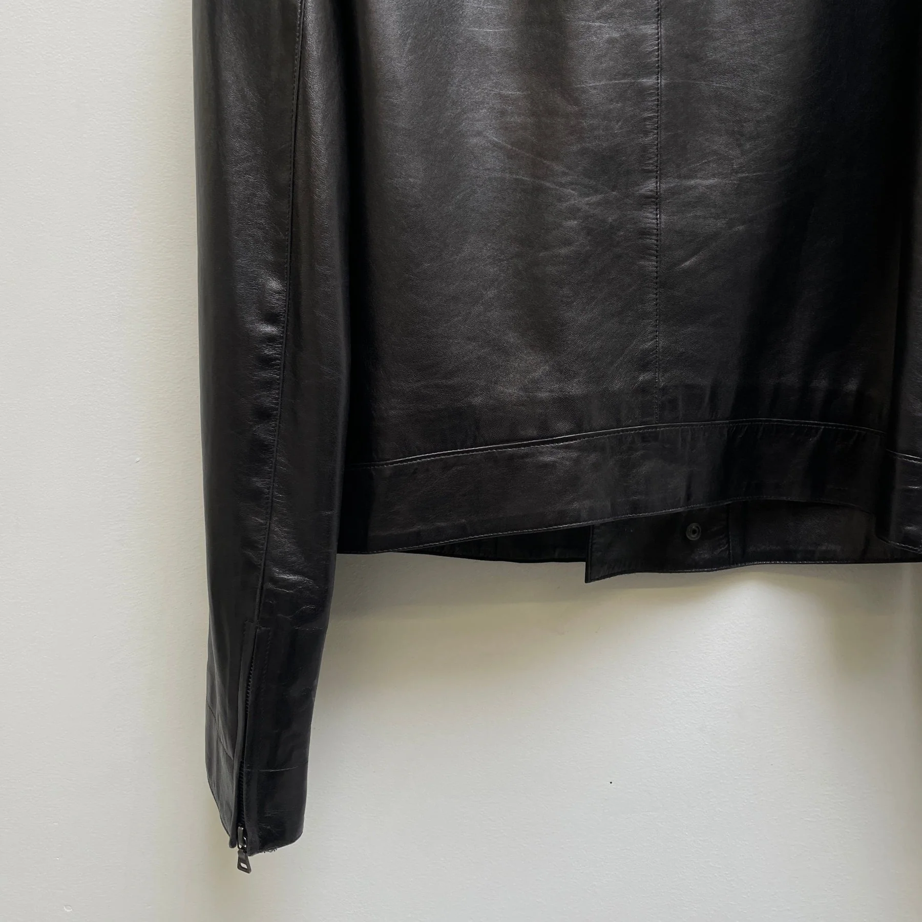 00s Prada Biker Leather Jacket - Image 9