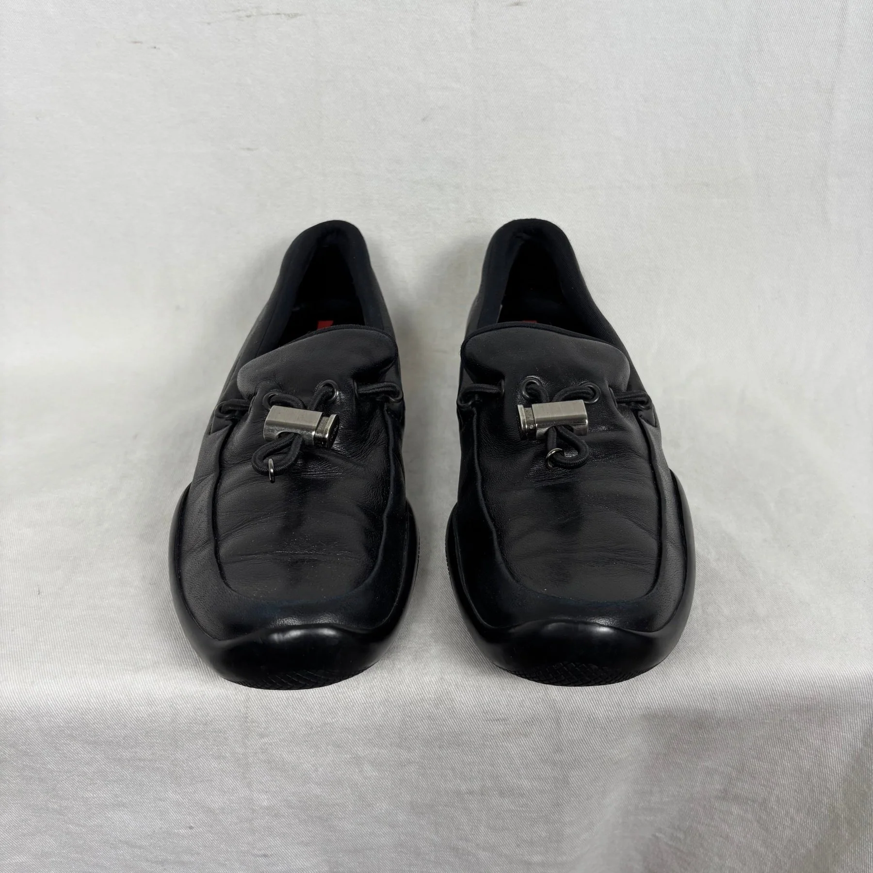 00s Prada Leather Loafers - Image 2