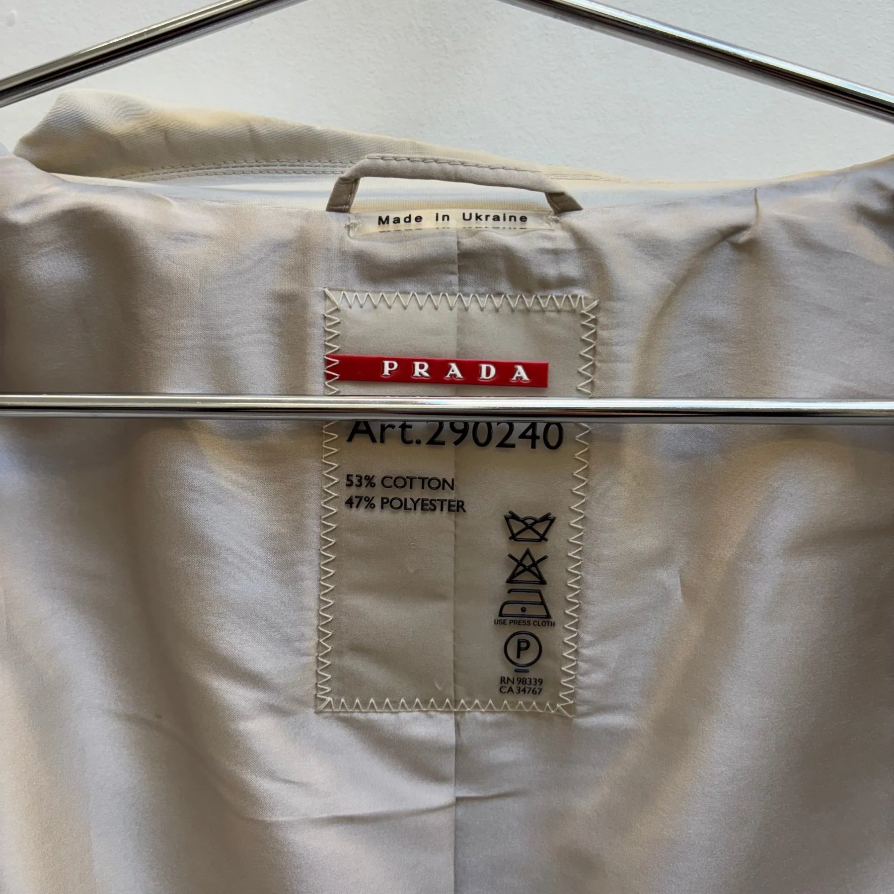 00s Prada Pleated French Trench Coat - Image 12
