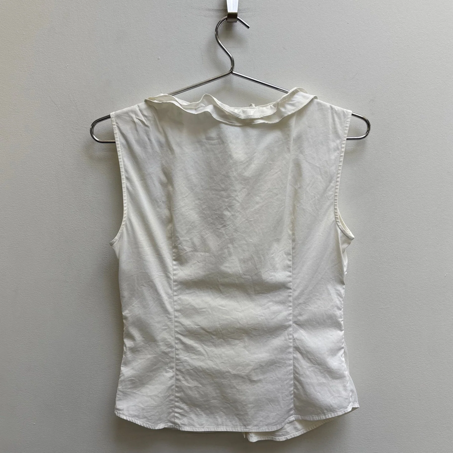 00s Prada Pleated Ruffle Tank Blouse - Image 2