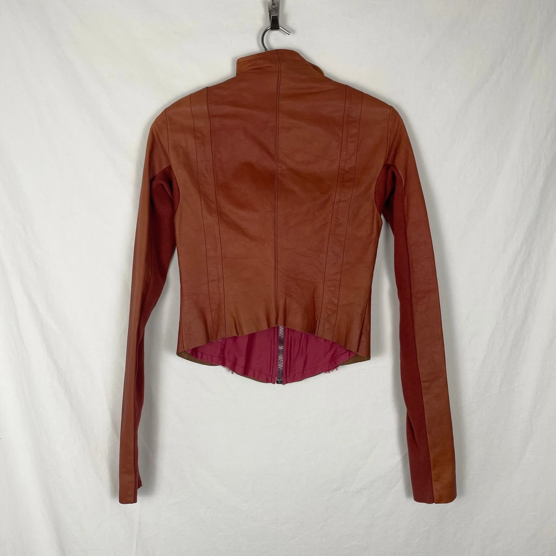 00s Rick Owens Olmar & Marita Era Leather Jacket - Image 2