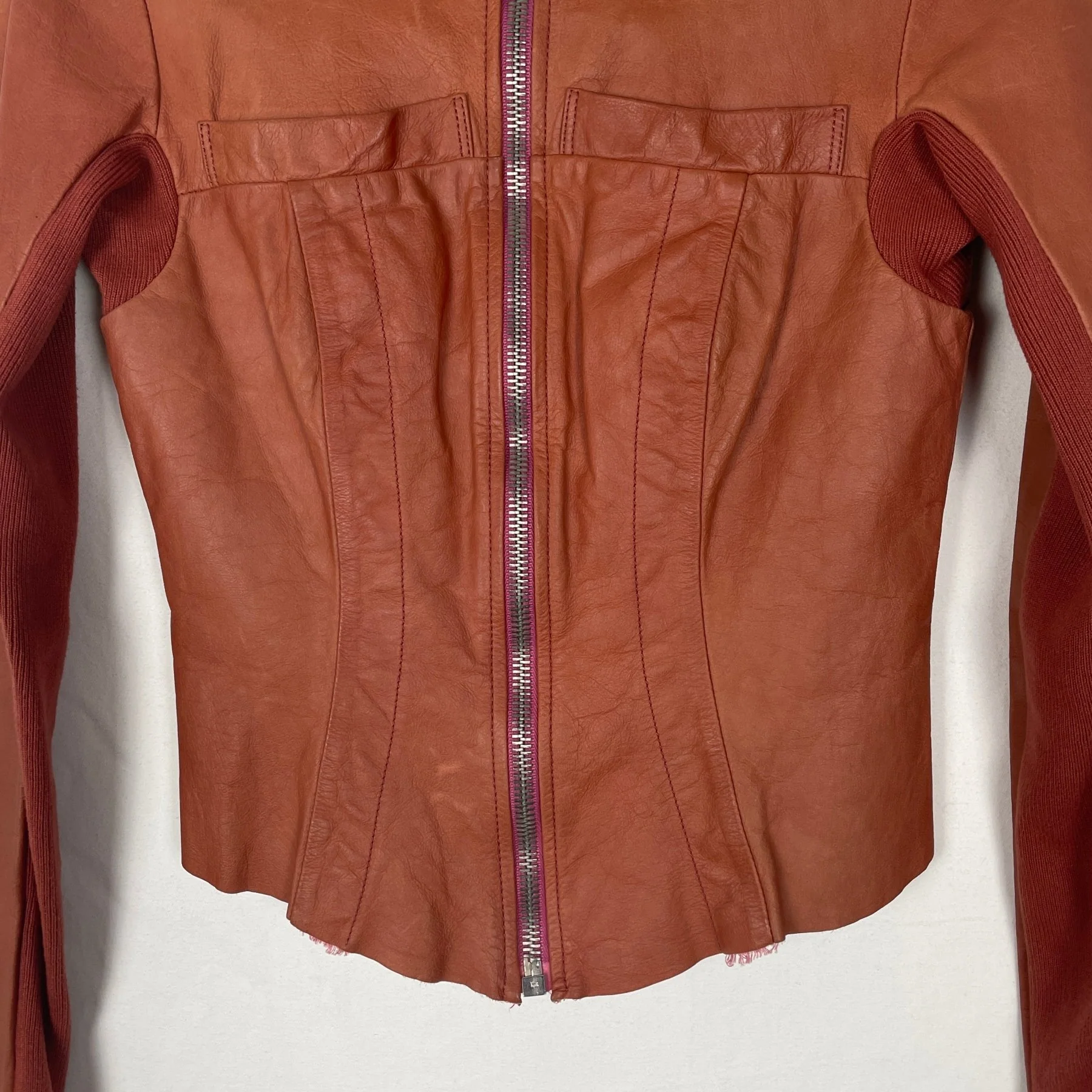 00s Rick Owens Olmar & Marita Era Leather Jacket - Image 5