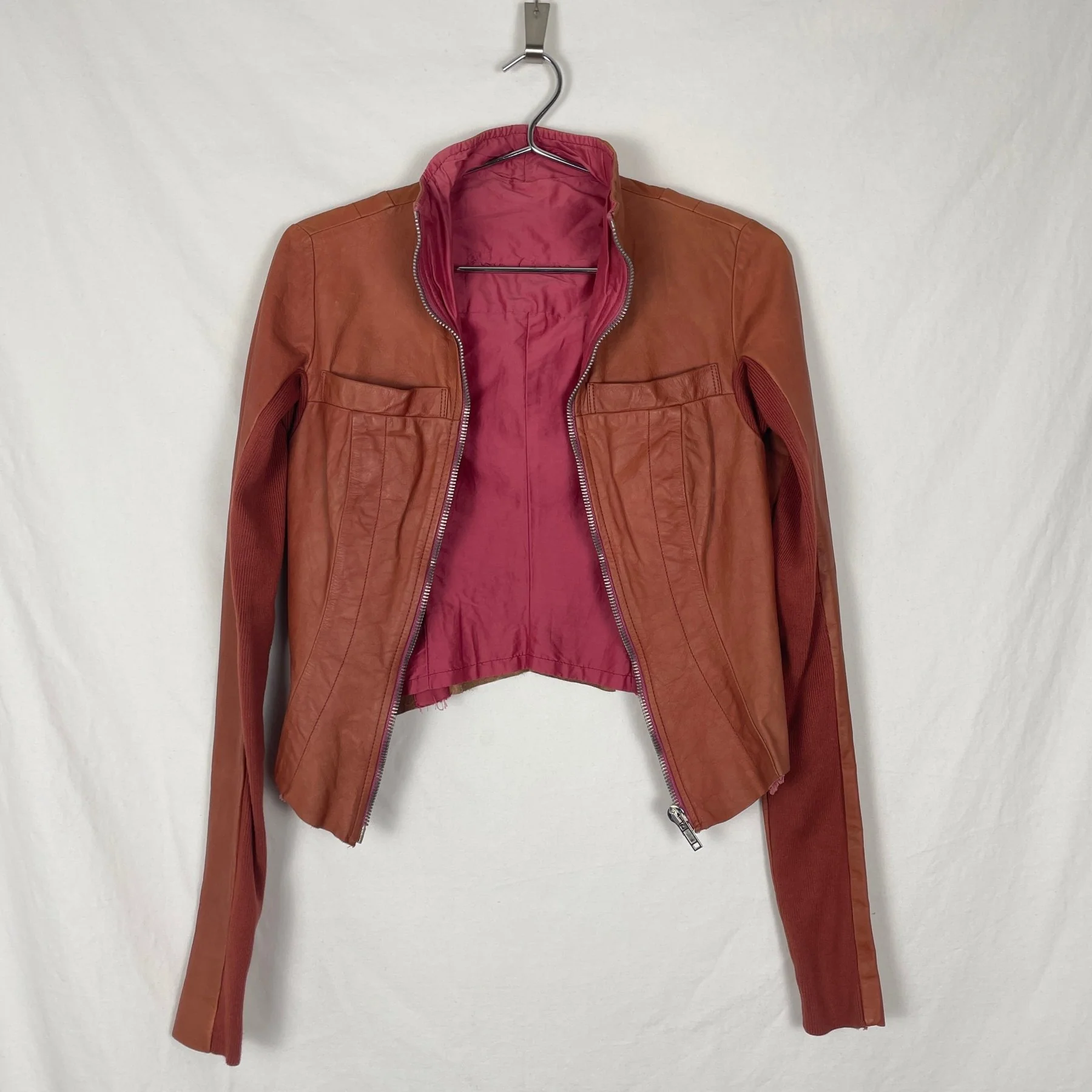 00s Rick Owens Olmar & Marita Era Leather Jacket - Image 9