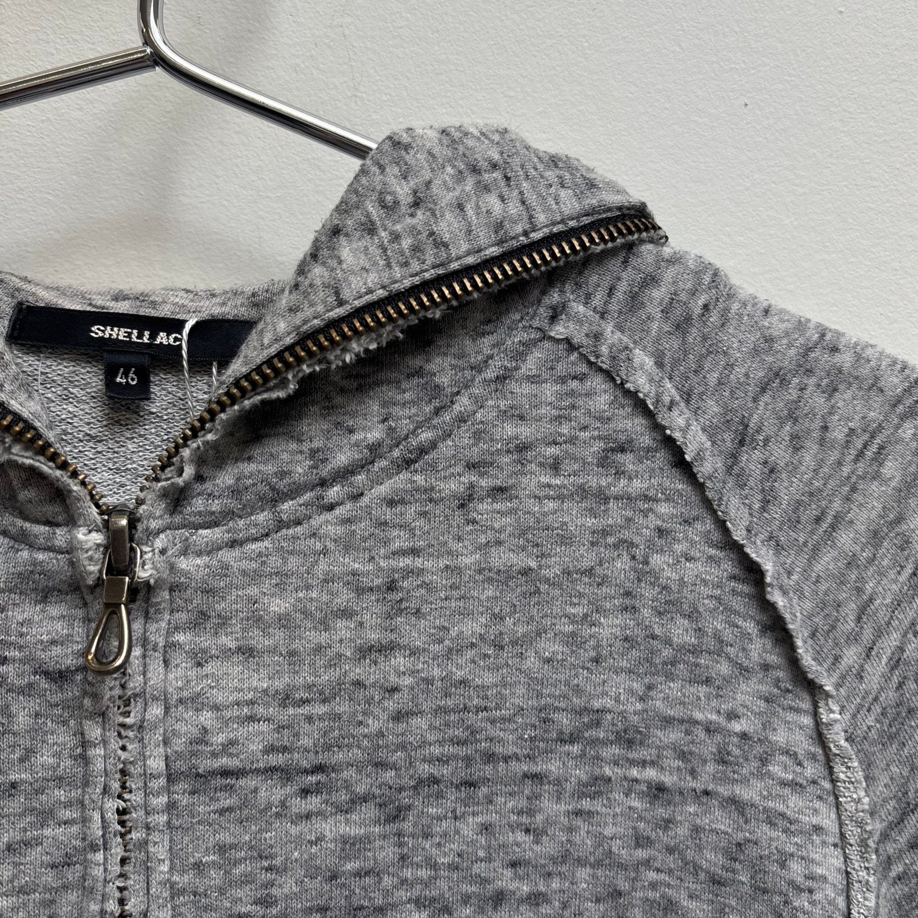 00s Shellac Salt & Pepper Zip Up Hoodie - Image 4