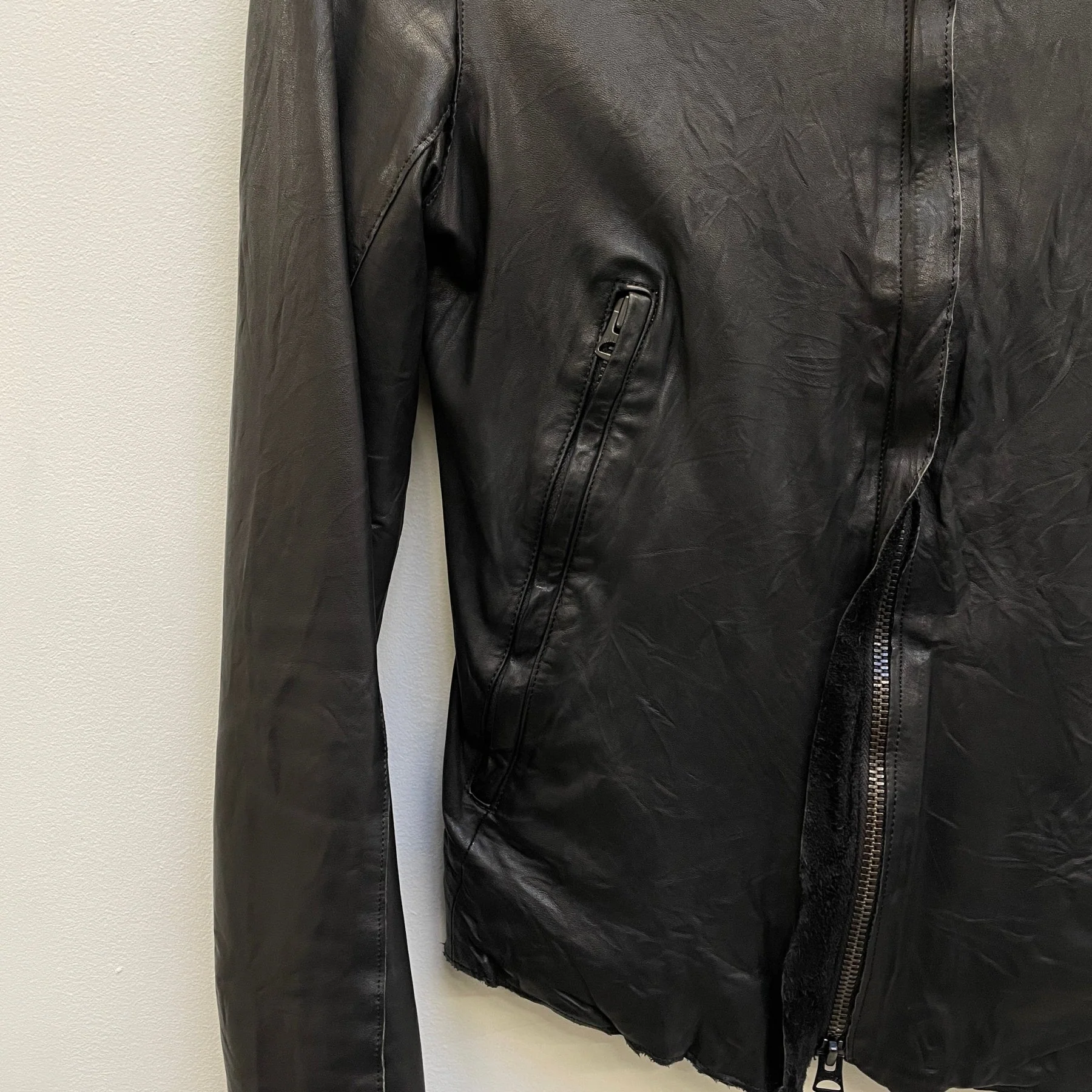 00s SISII Leather Moto Jacket - Image 4