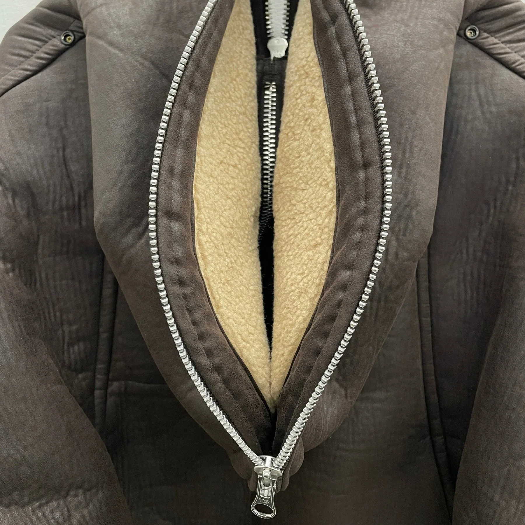 00s Zucca Shearling Hooded Jacket - Image 8