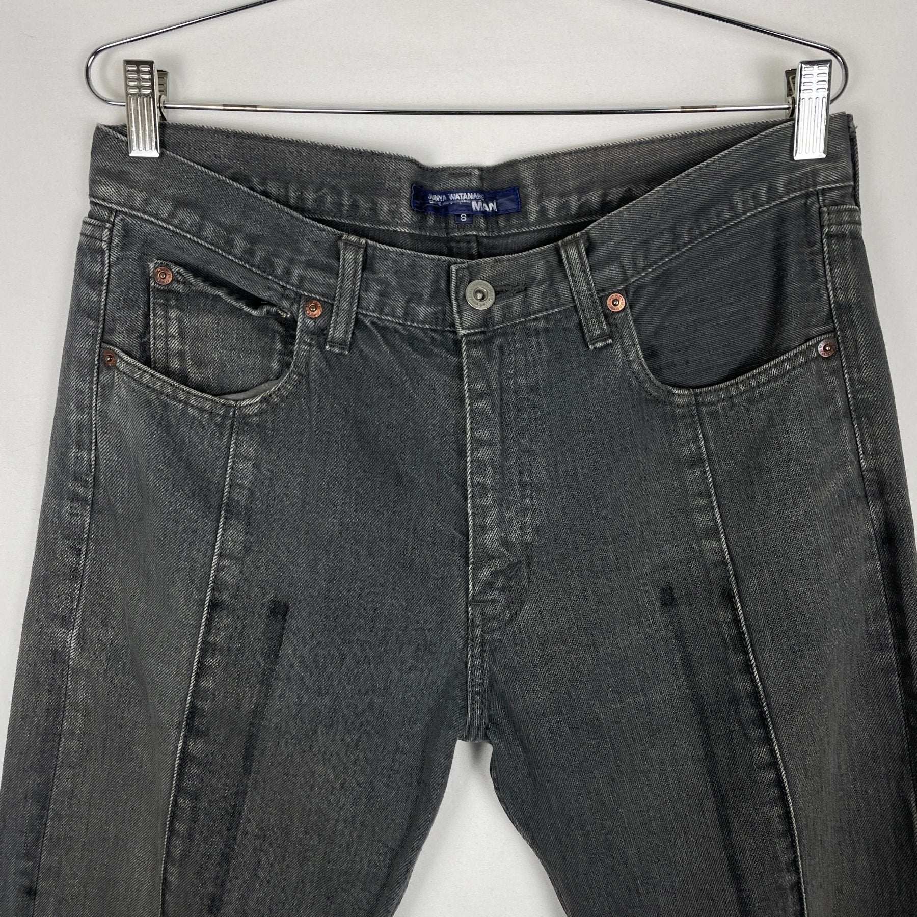 2006 Junya Watanabe Man Distressed Cropped Jeans - Image 3
