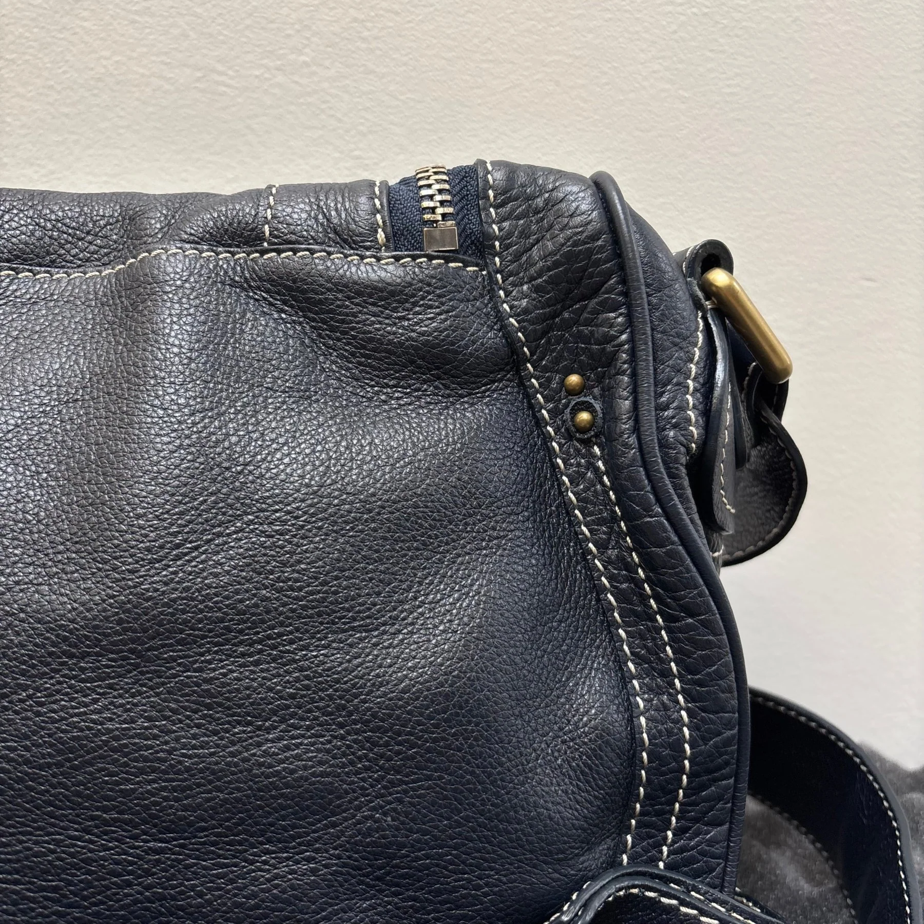 2010s Chloé Studded Leather Paraty Satchel Bag - Image 7