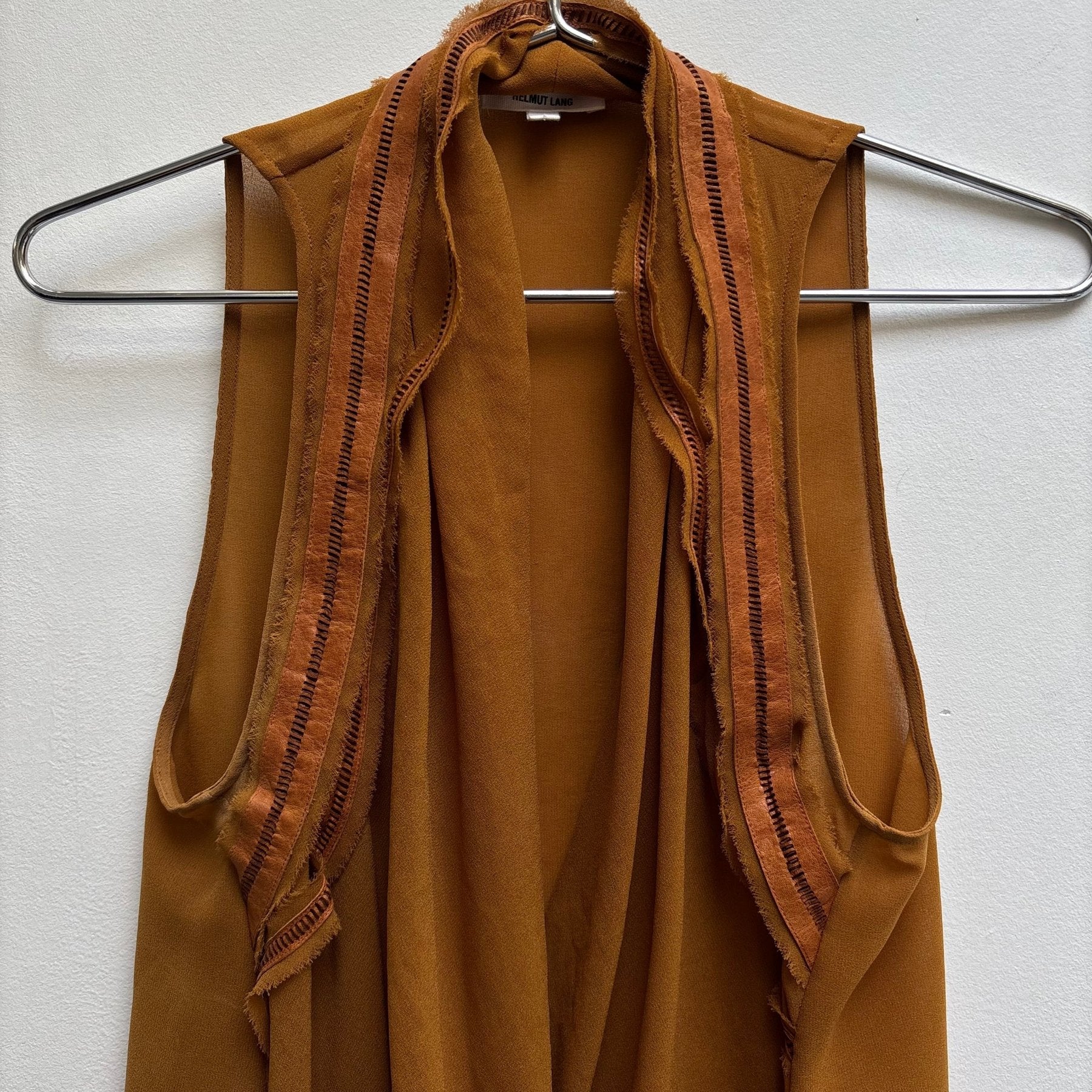 2010s Helmut Lang Neckline Design Draped Tank Top - Image 3