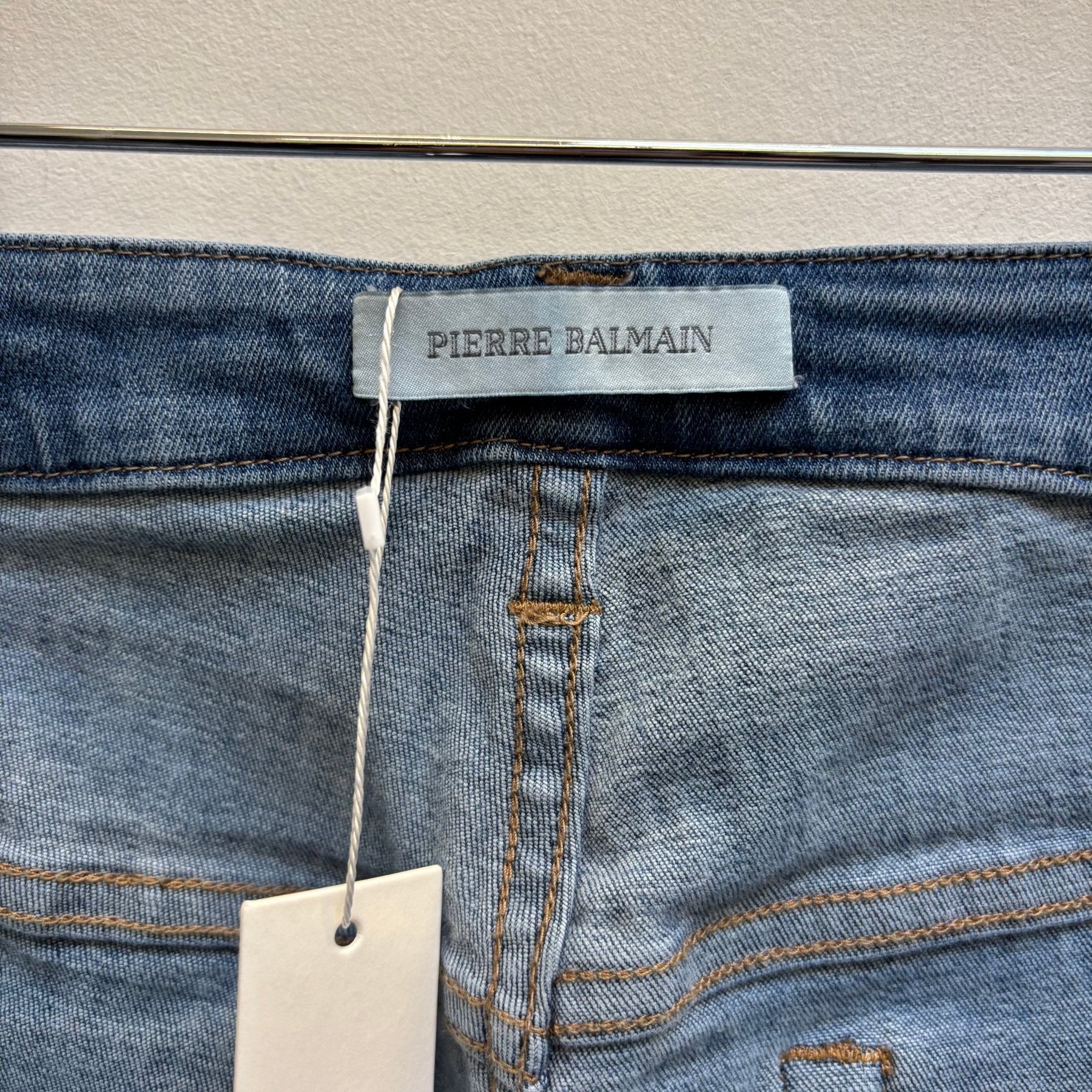 2010s Pierre Balmain Low Rise Biker Jeans - Image 10