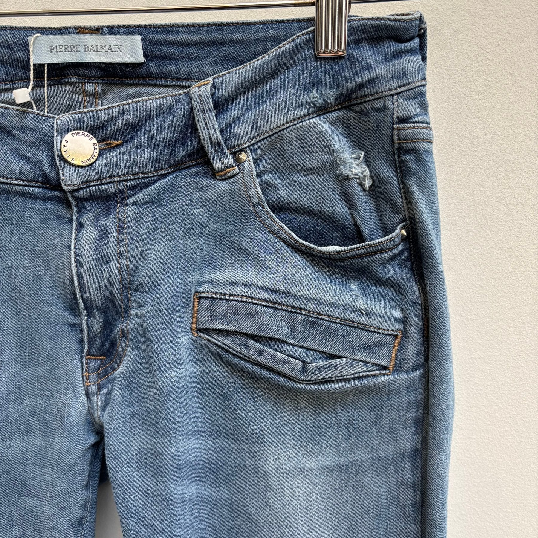 2010s Pierre Balmain Low Rise Biker Jeans - Image 5